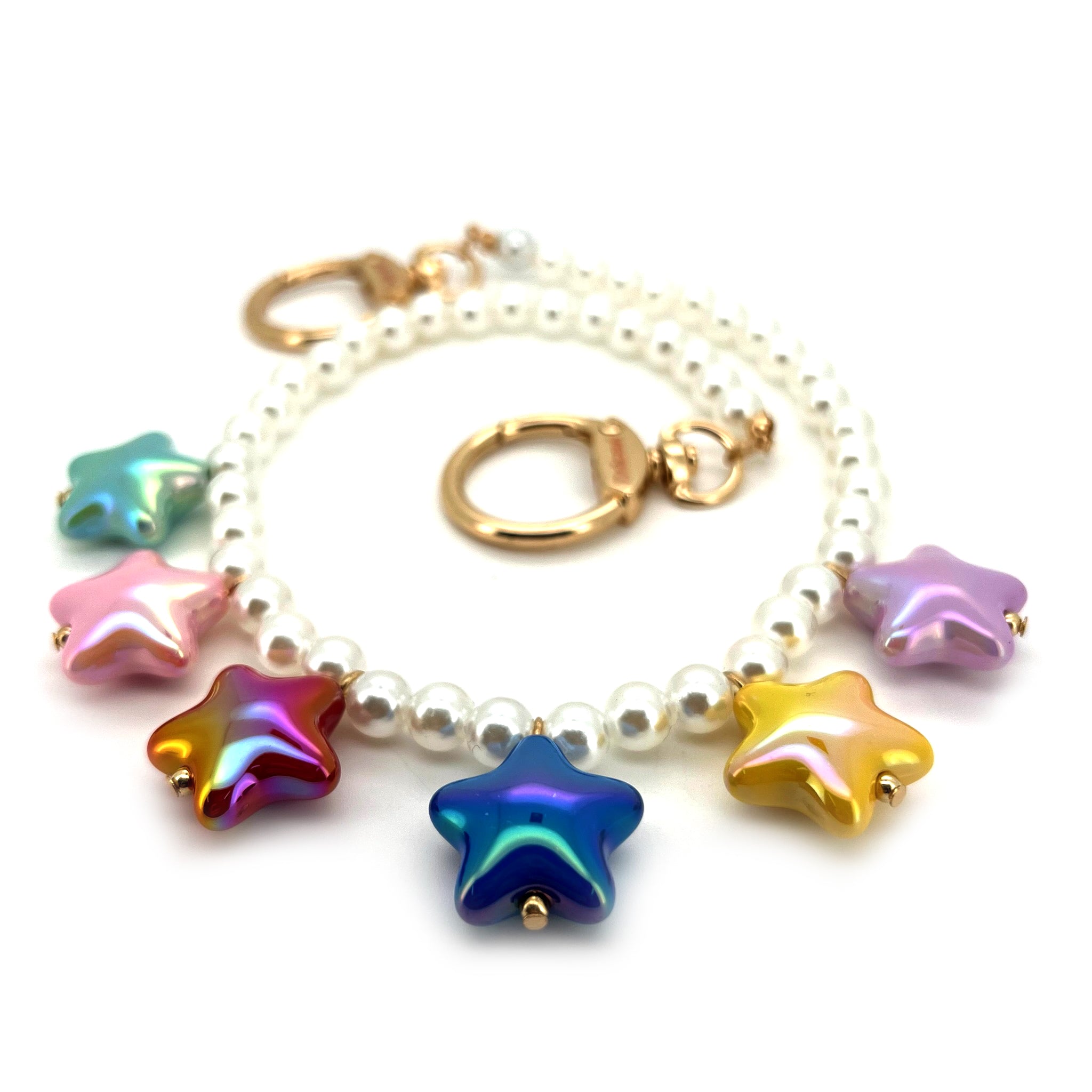 Colorful Star & Pearl Charm