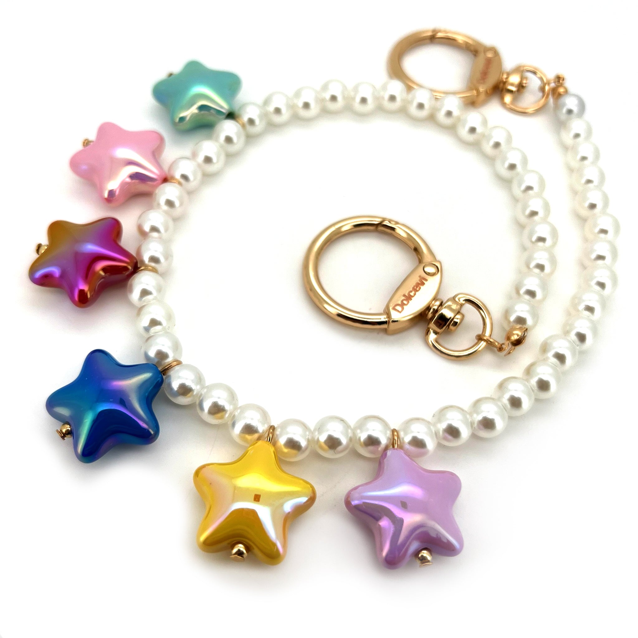 Colorful Star & Pearl Charm