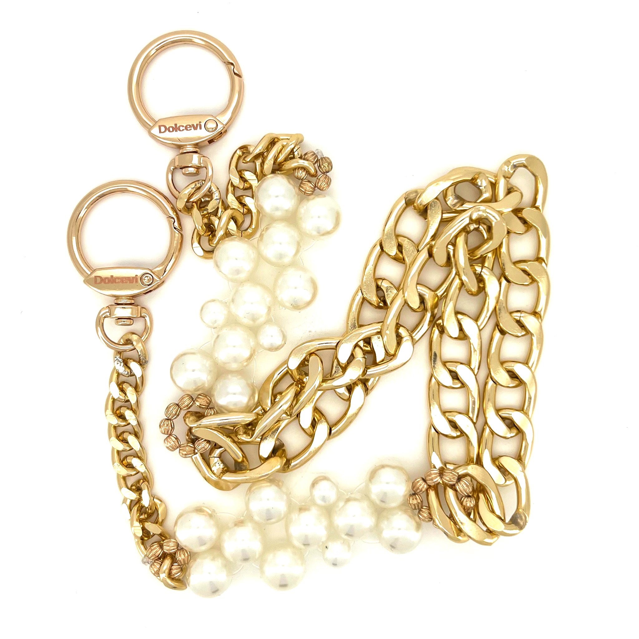 Golden Pearl & Chain Charm