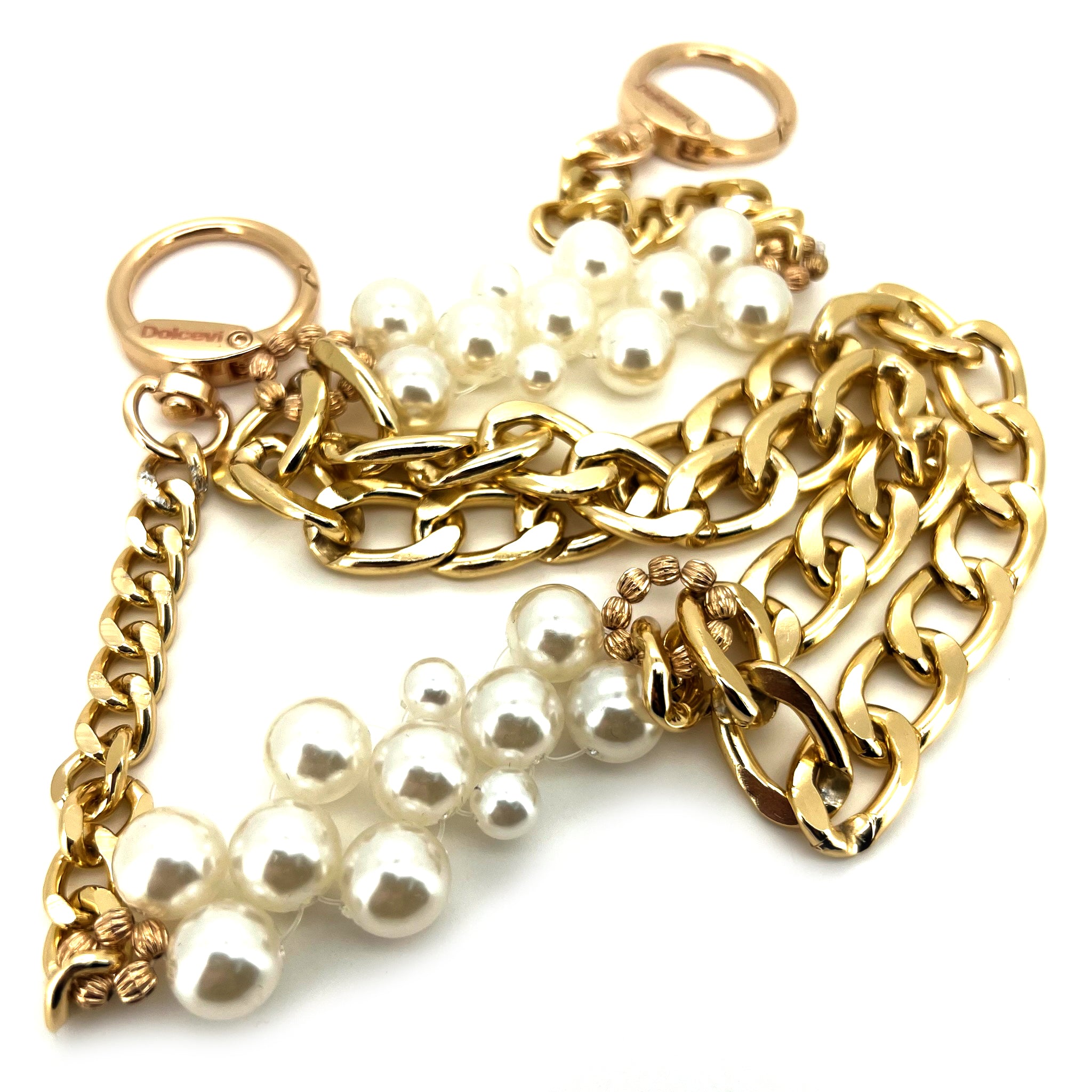 Golden Pearl & Chain Charm