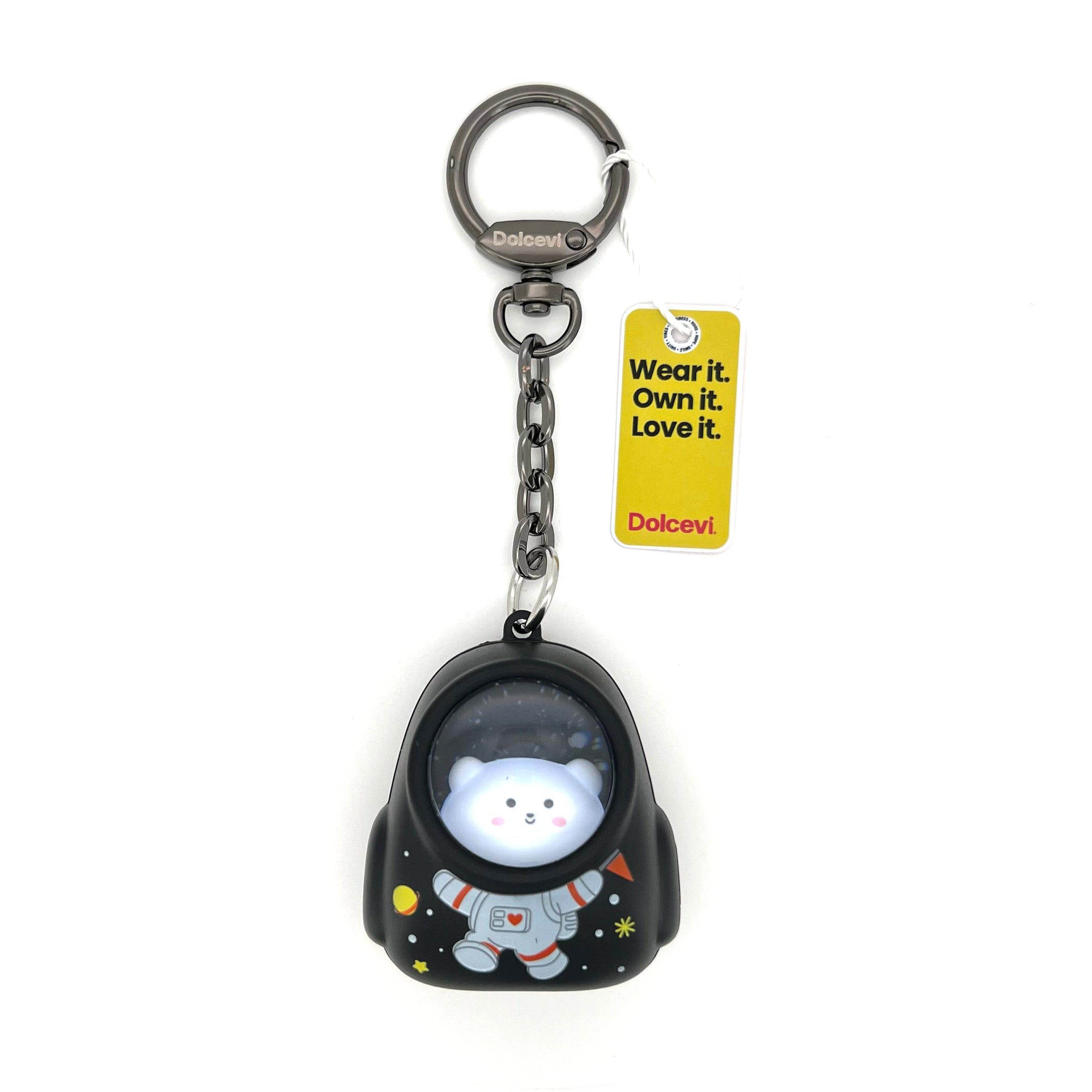 Black Astro Bear Capsule Charm
