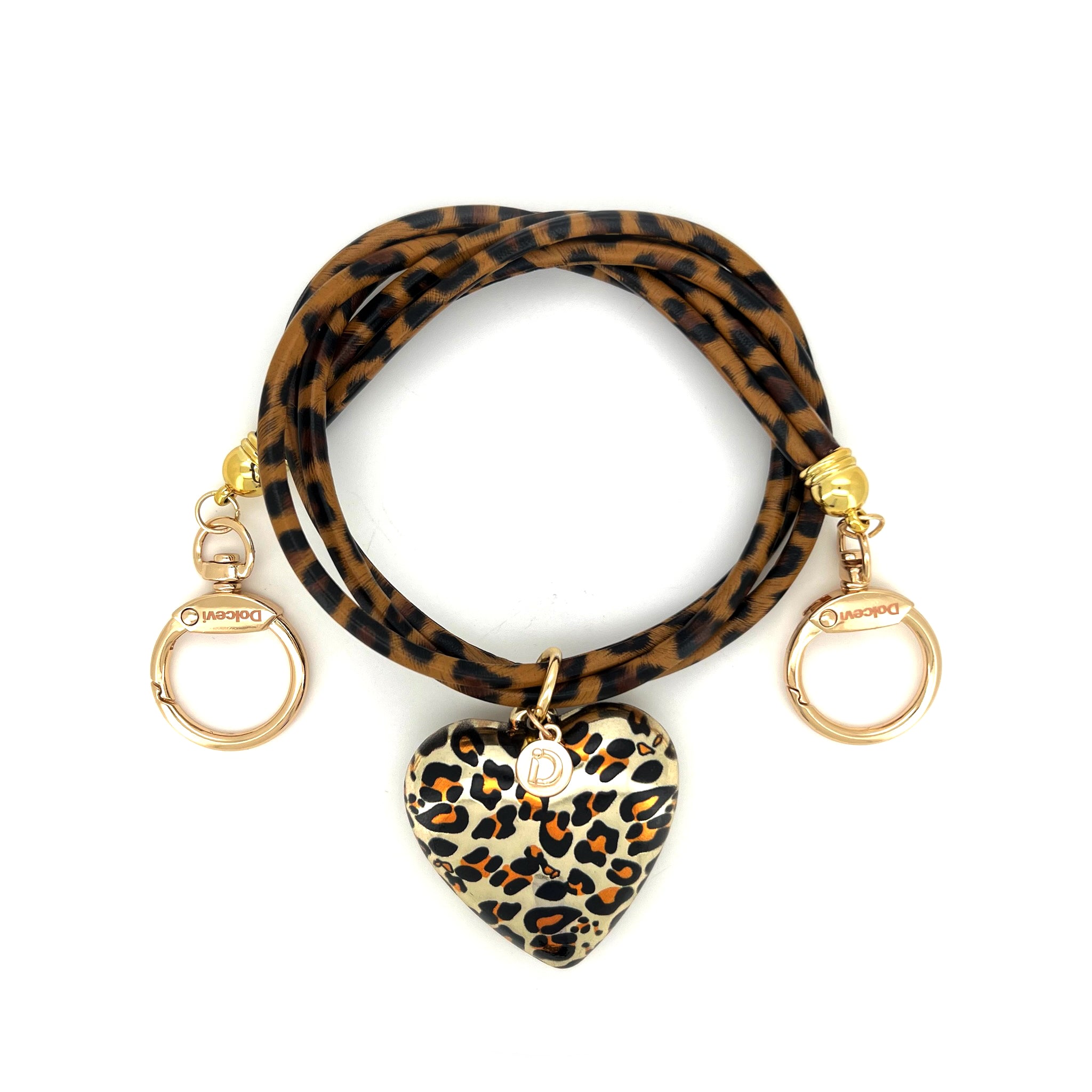 Wild Leopard Heart Charm