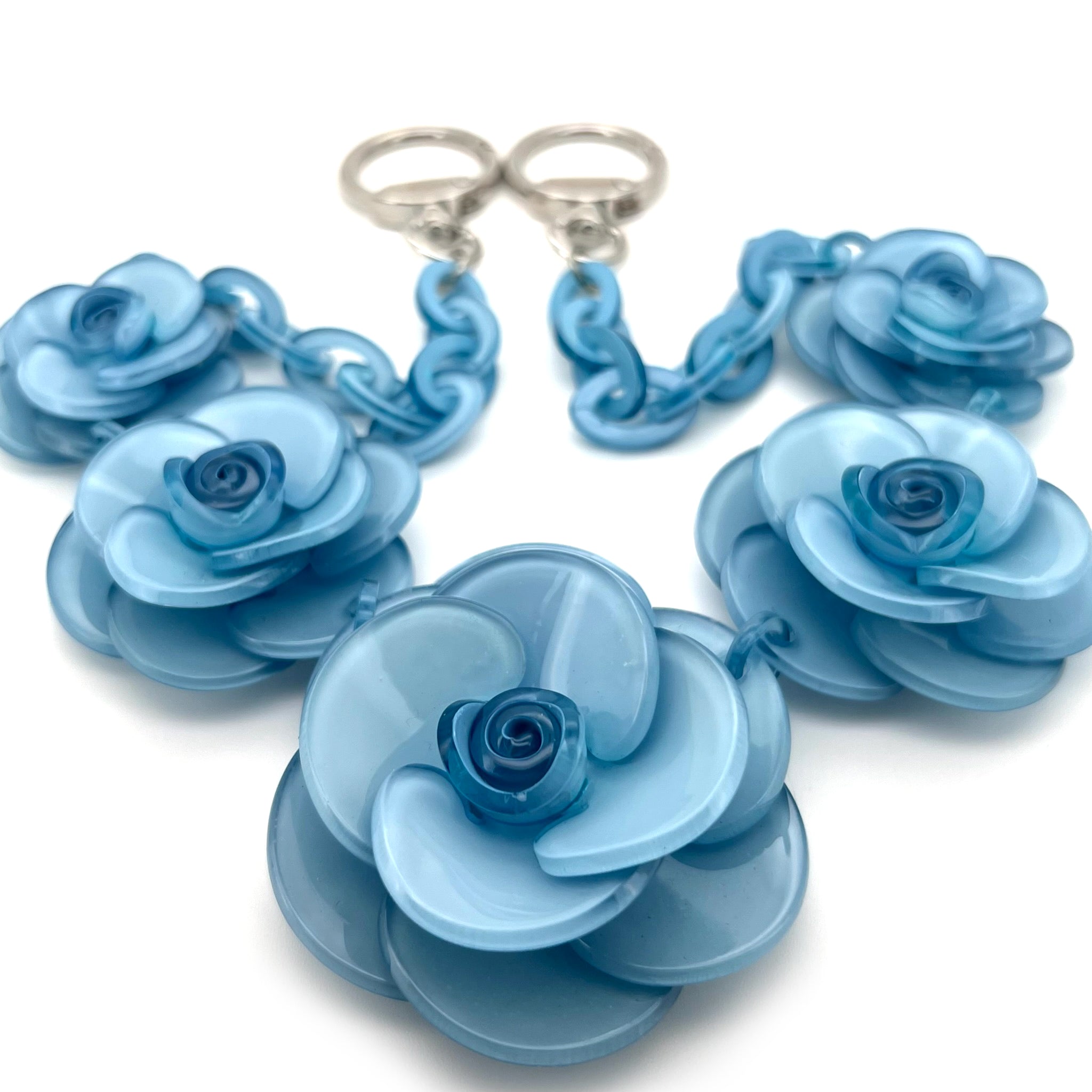 Ethereal Blue Rose Charm
