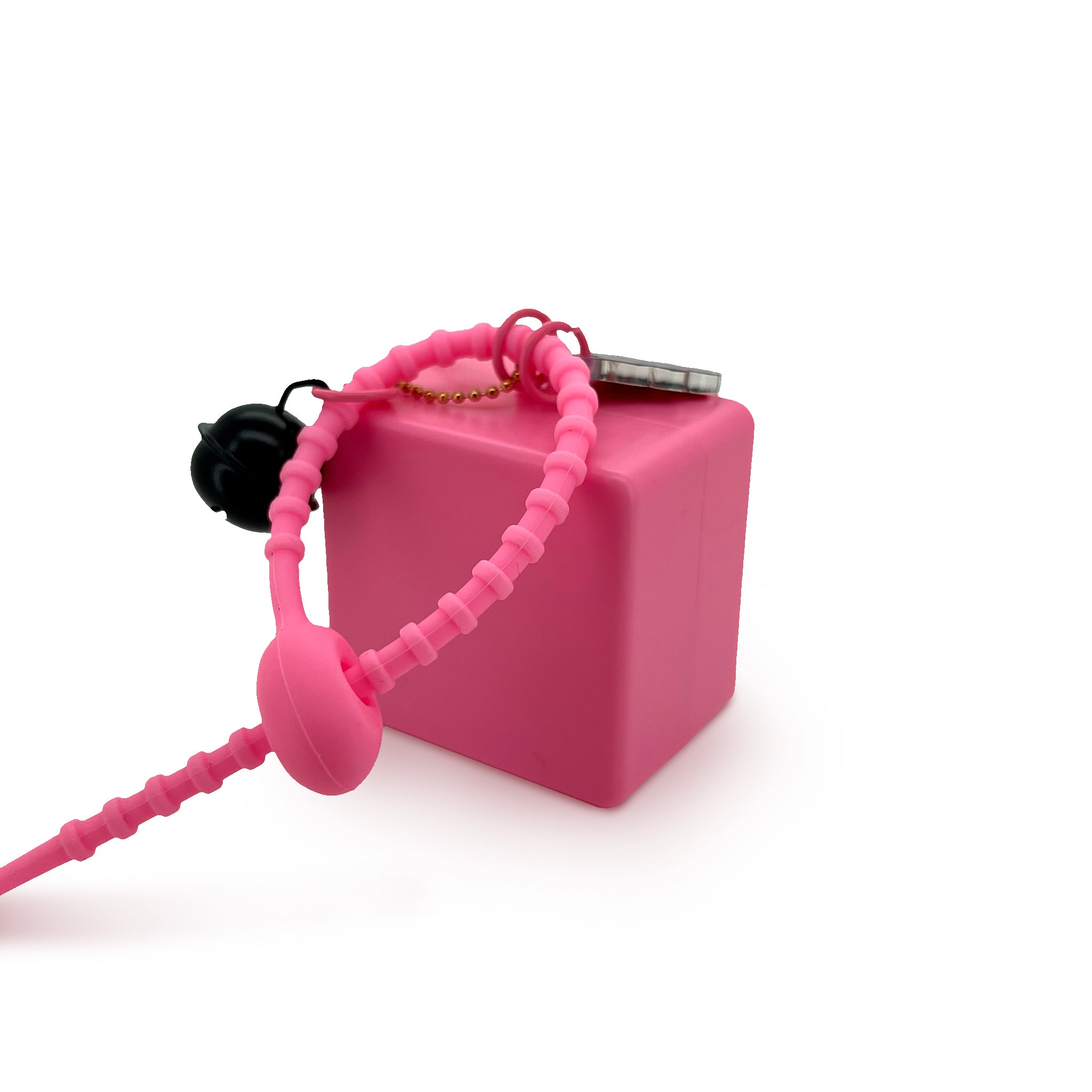 Fuchsia Dancing Cat Flip Charm