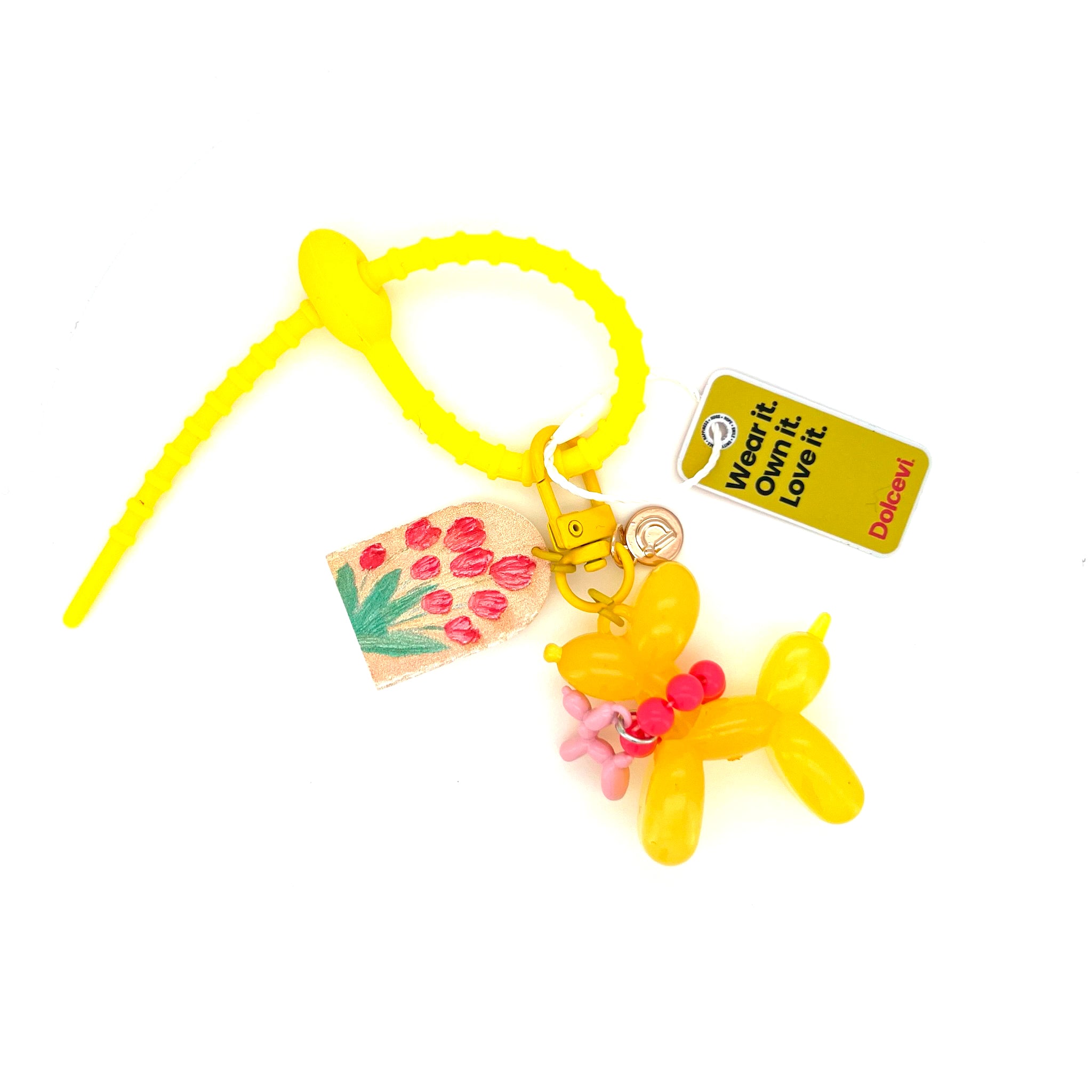 Golden Yellow Balloon Dog Charm