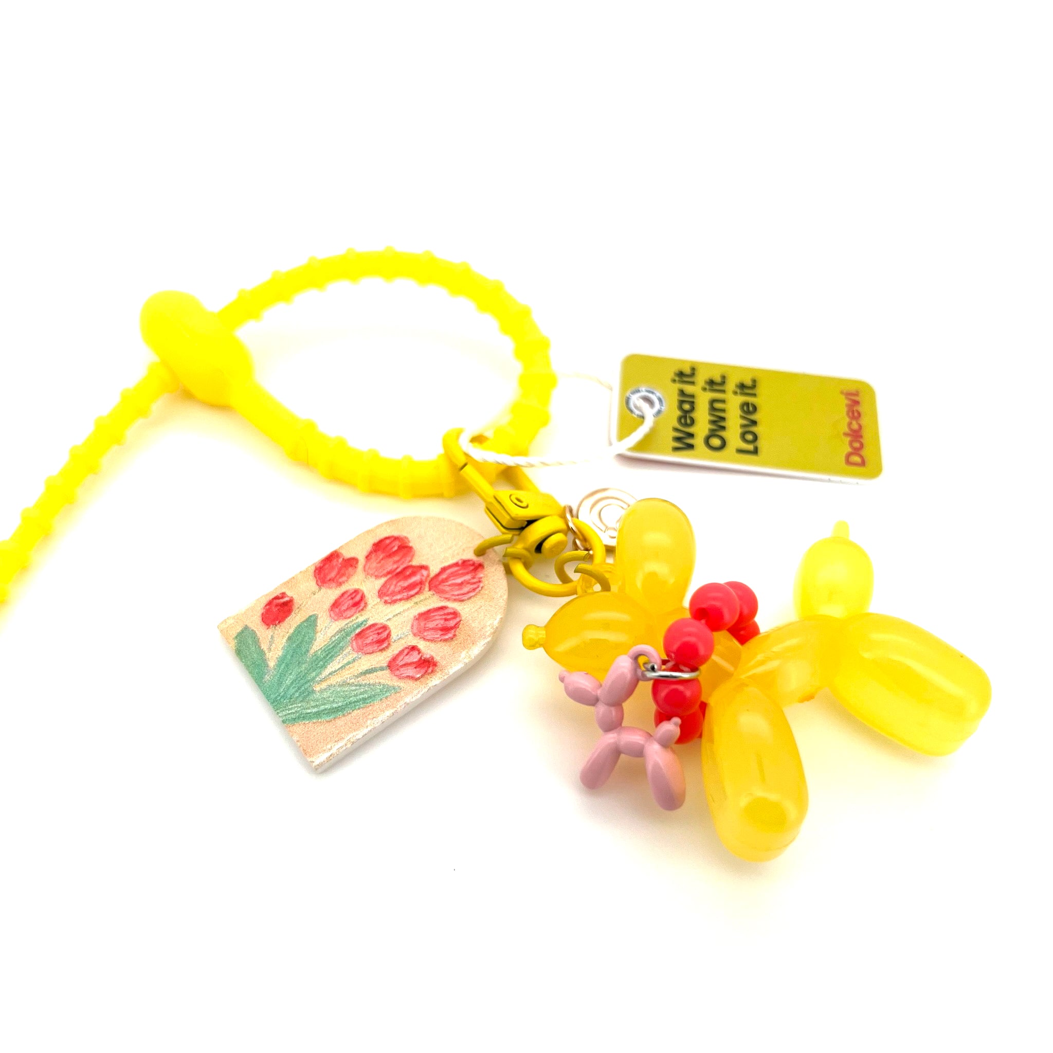 Golden Yellow Balloon Dog Charm