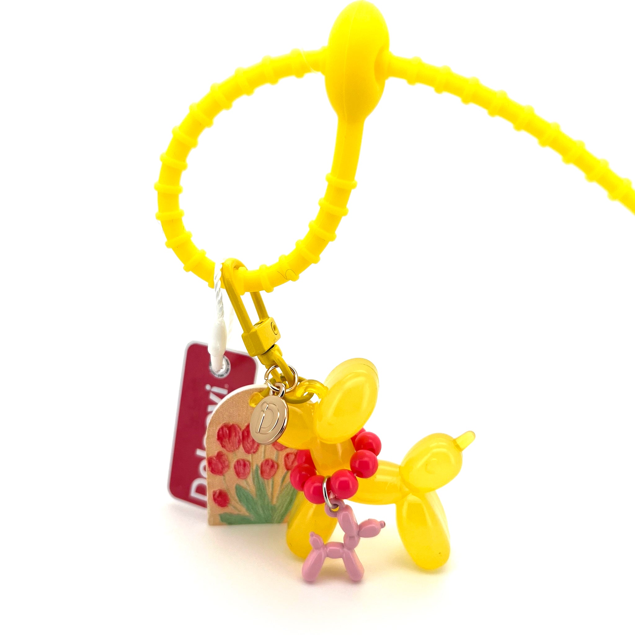 Golden Yellow Balloon Dog Charm