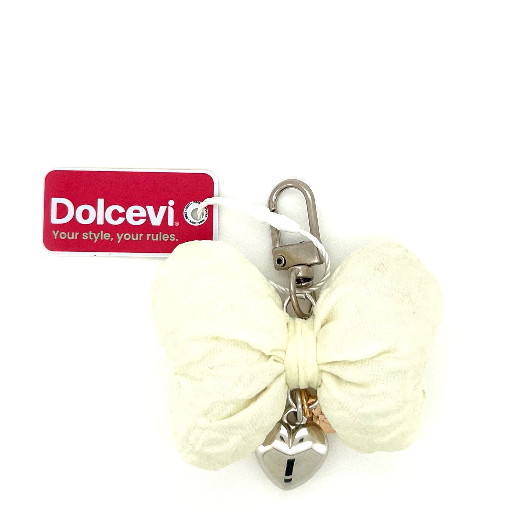 Cream White Bow Charm