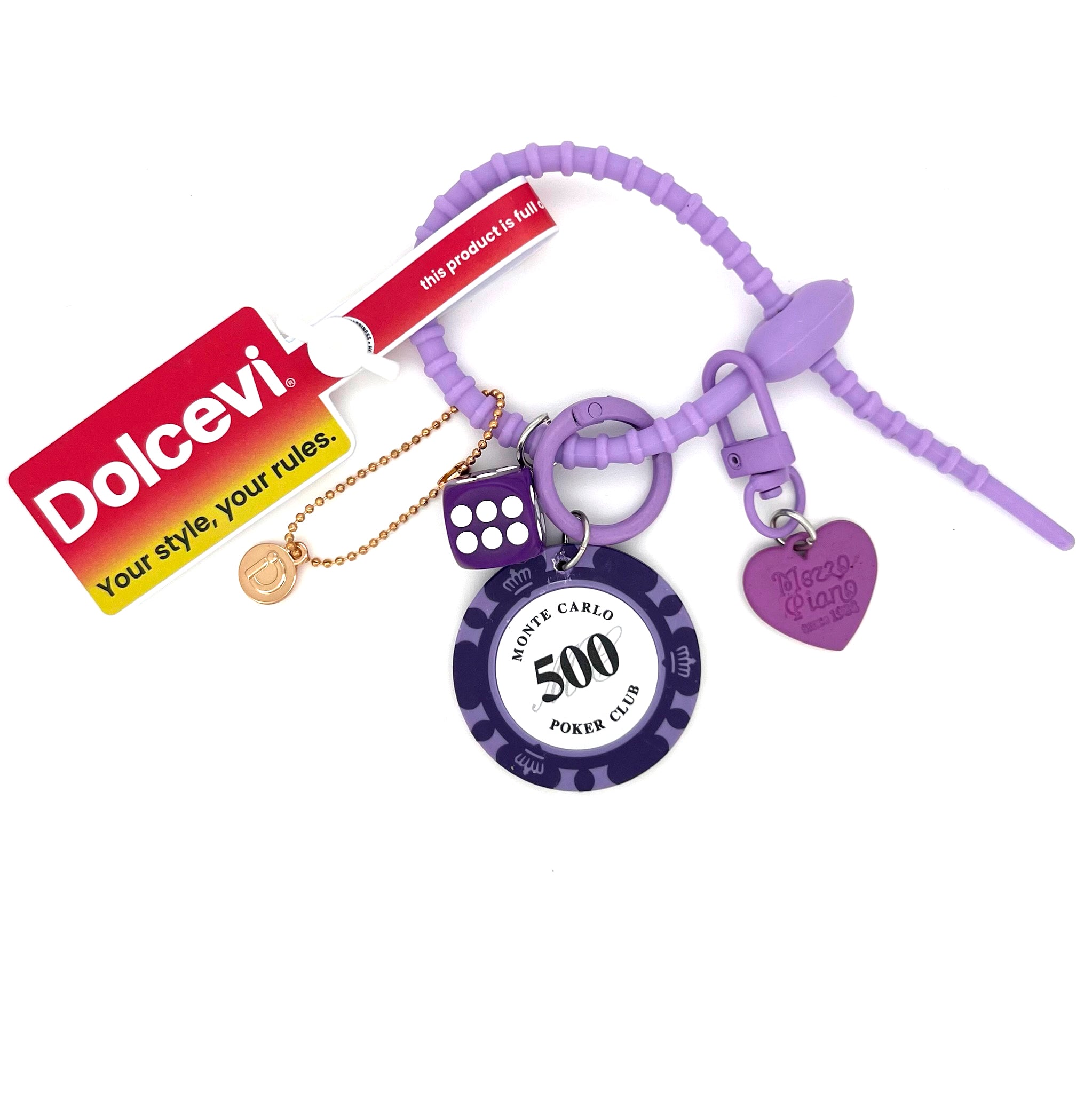 Purple Poker Charm