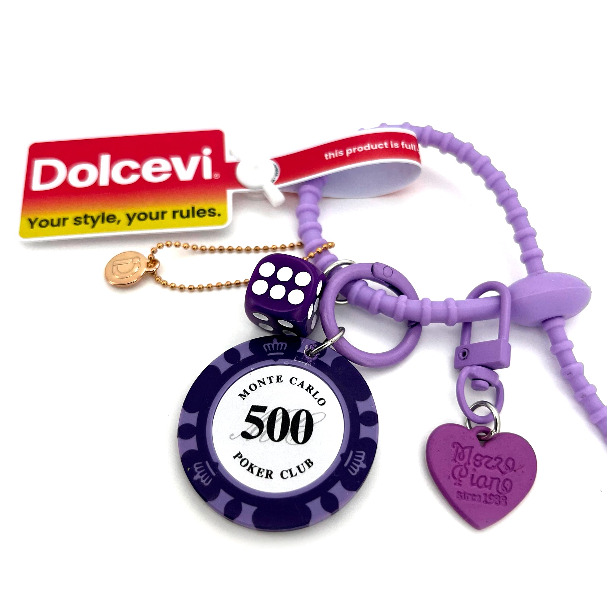 Purple Poker Charm