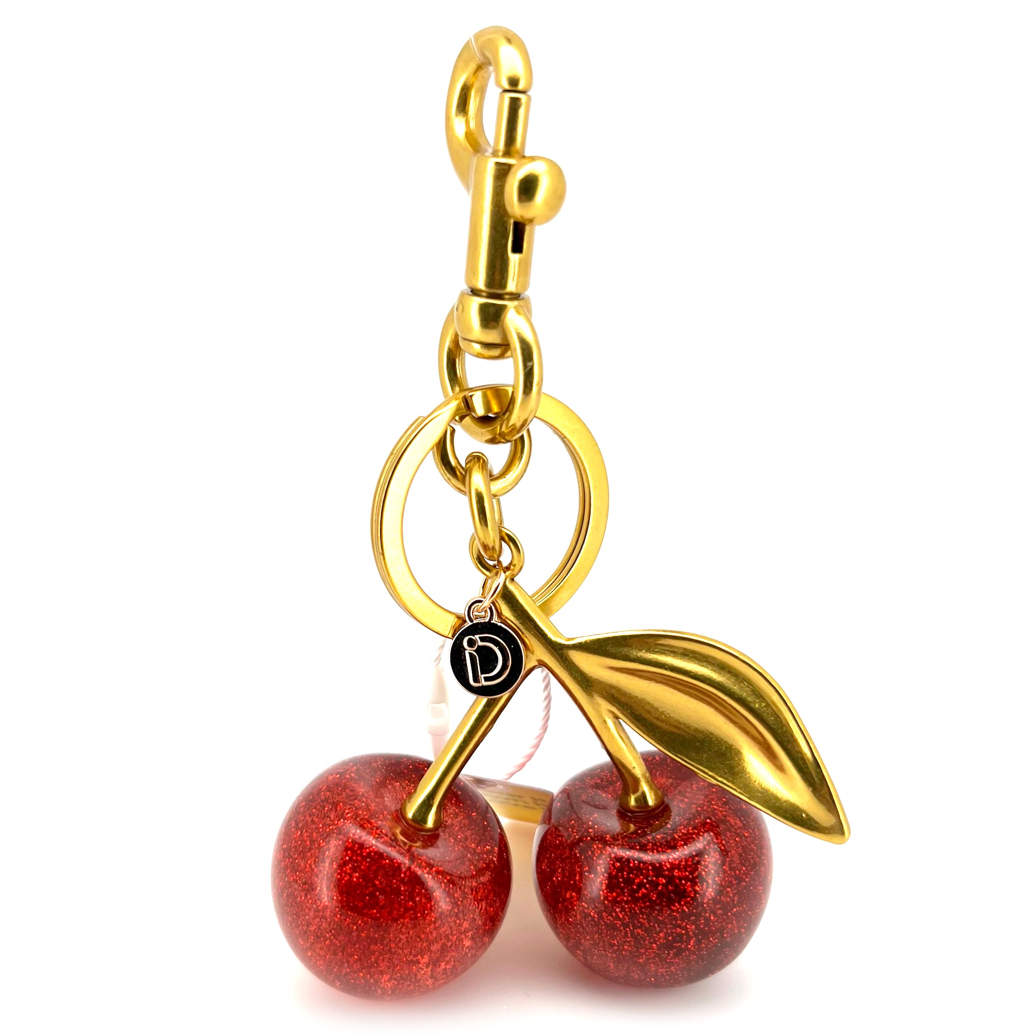 Golden Red Cherry Charm