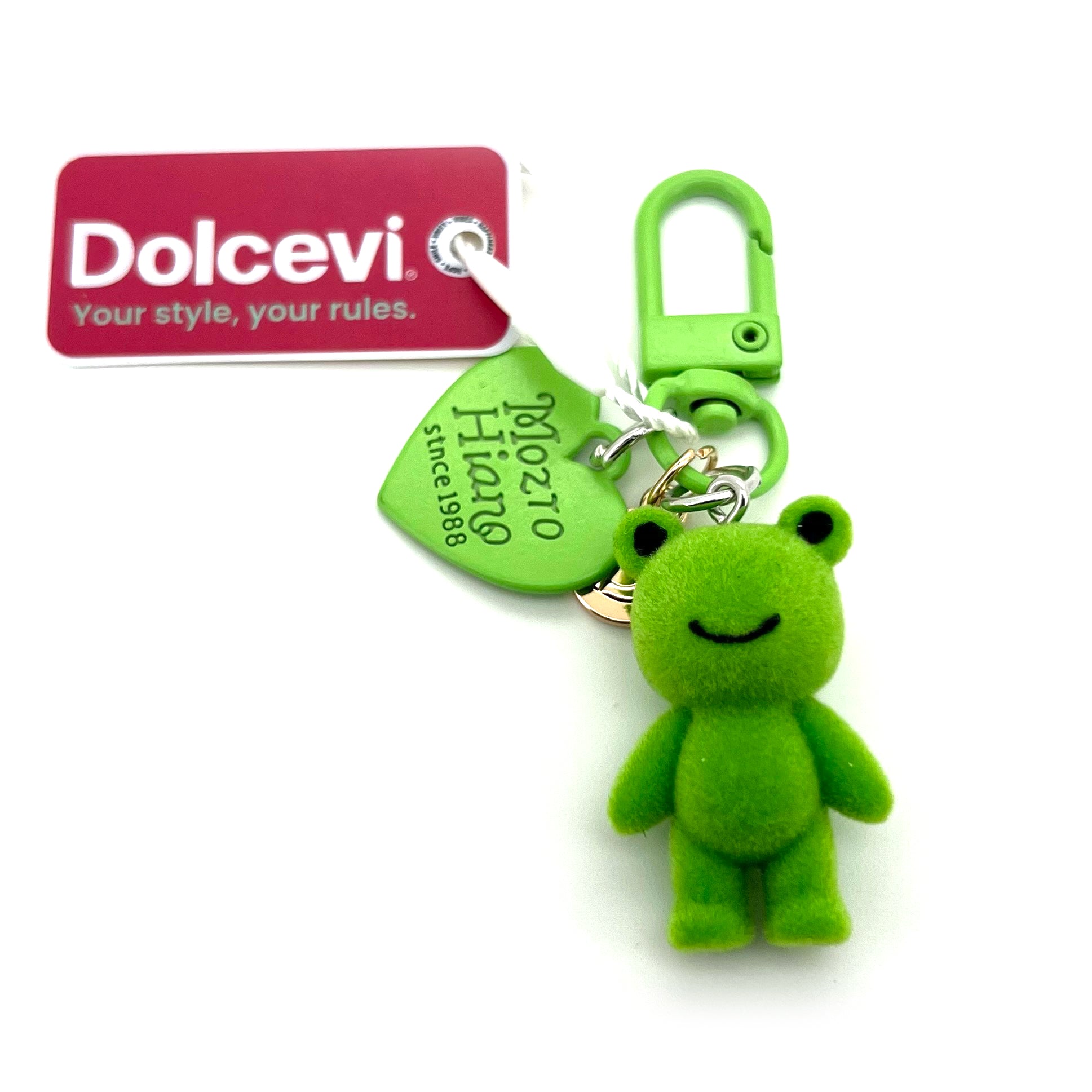 Green Fuzzy Frog Charm