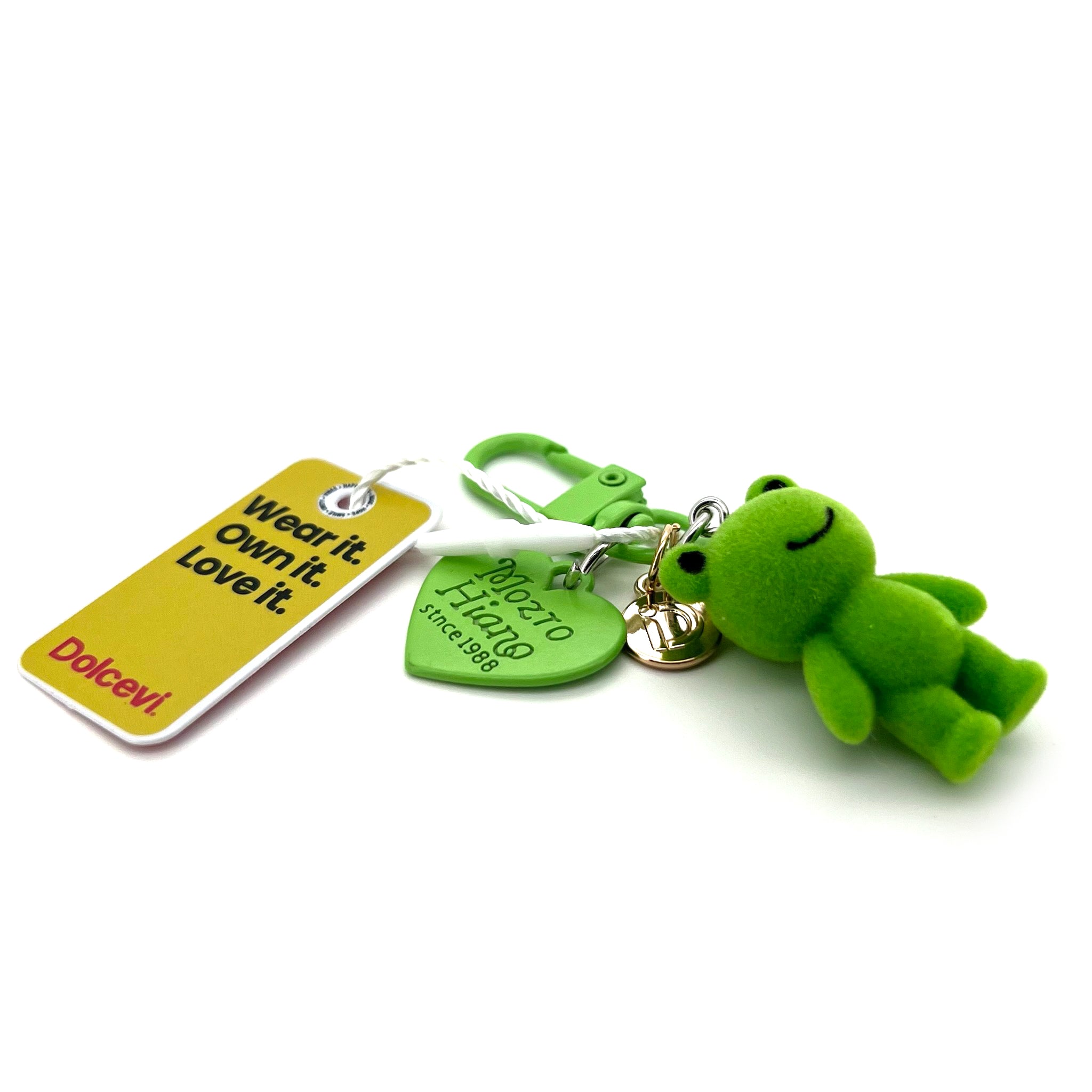 Green Fuzzy Frog Charm