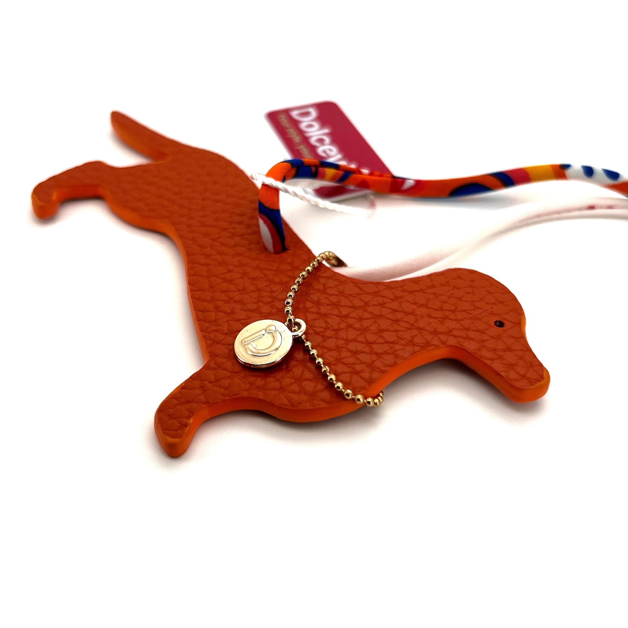 Orange Dachshund Charm