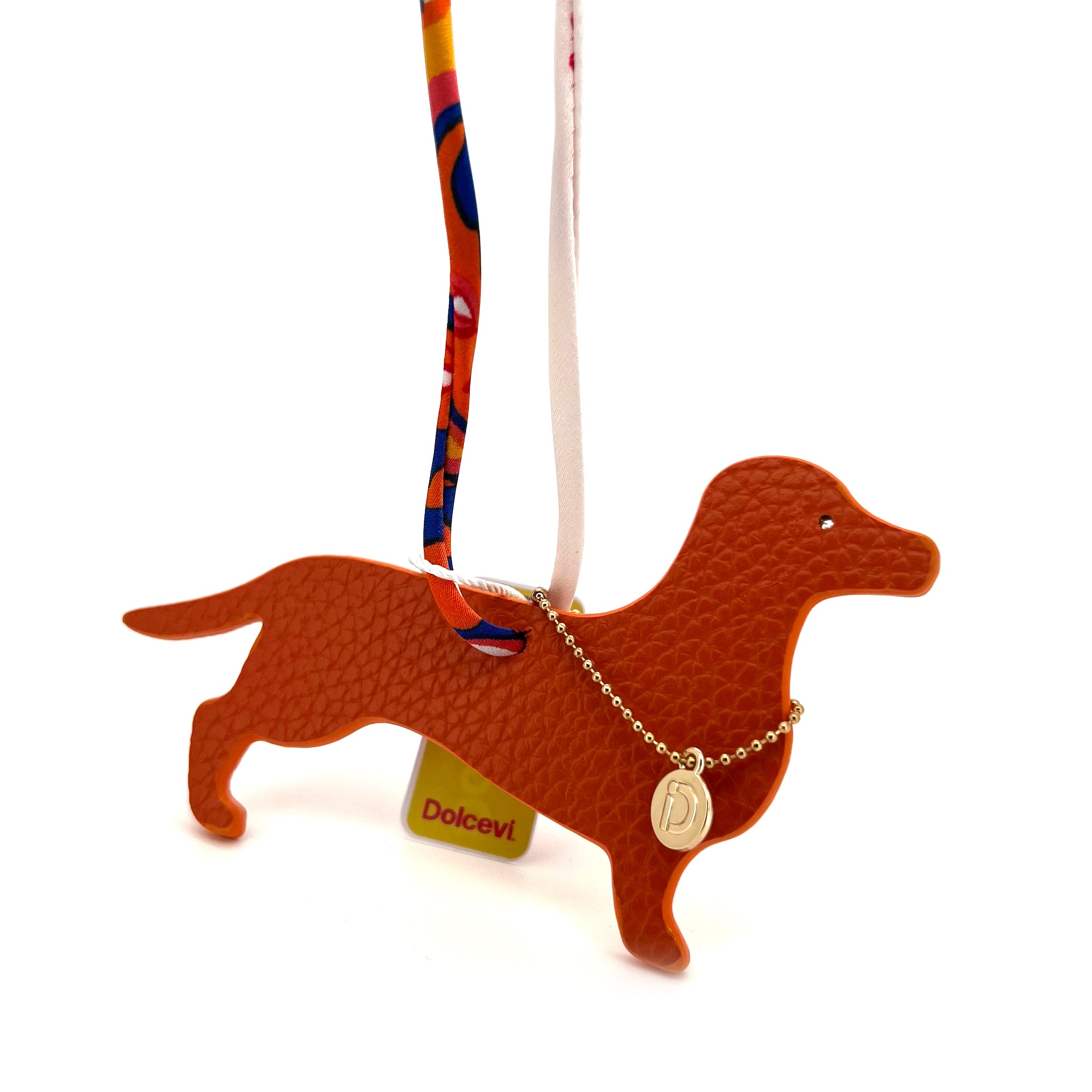 Orange Dachshund Charm
