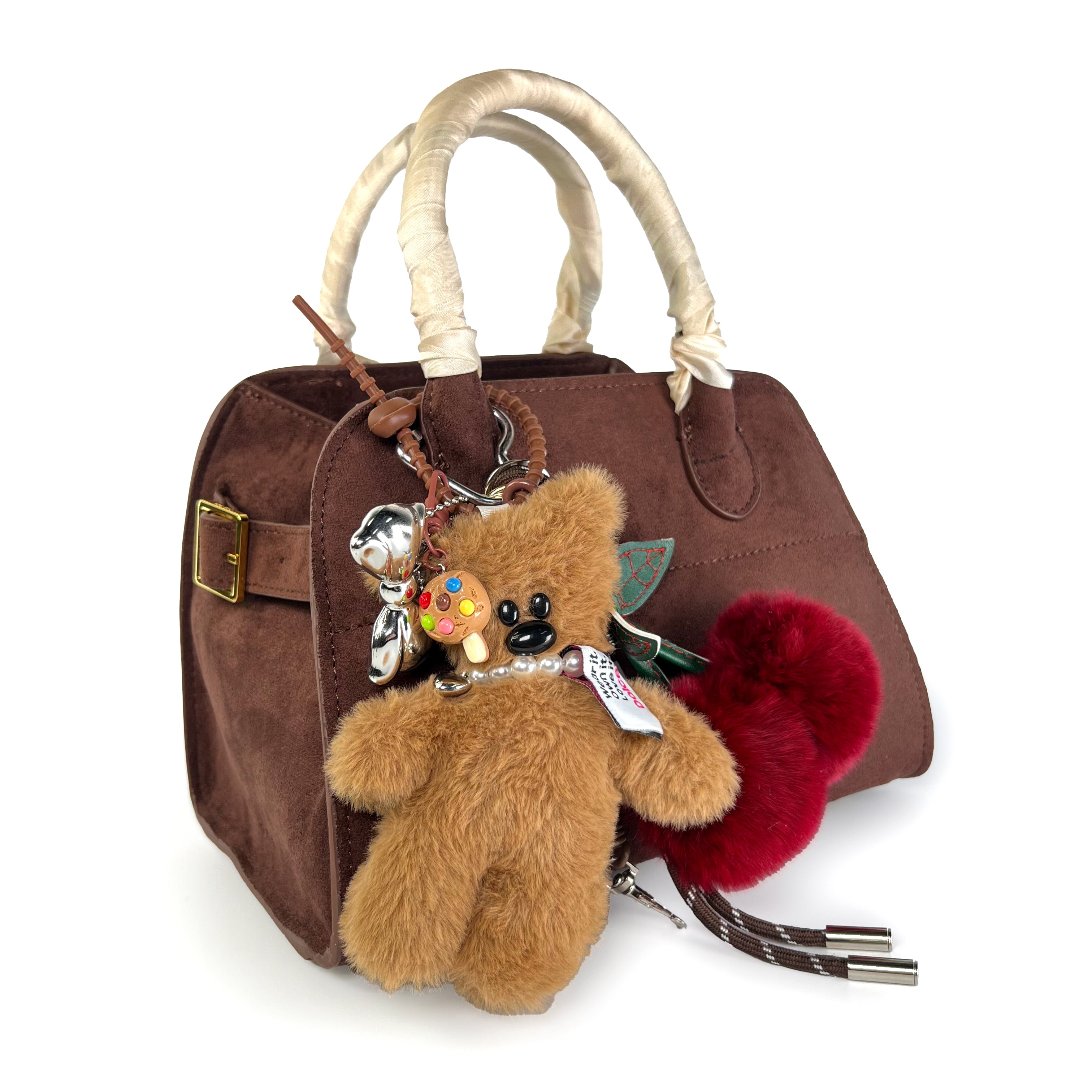 Plush Cherry Teddy Charm