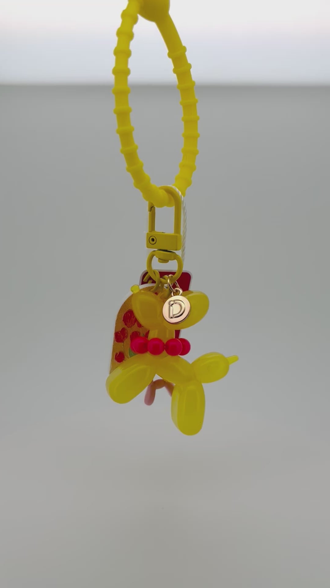 Golden Yellow Balloon Dog Charm