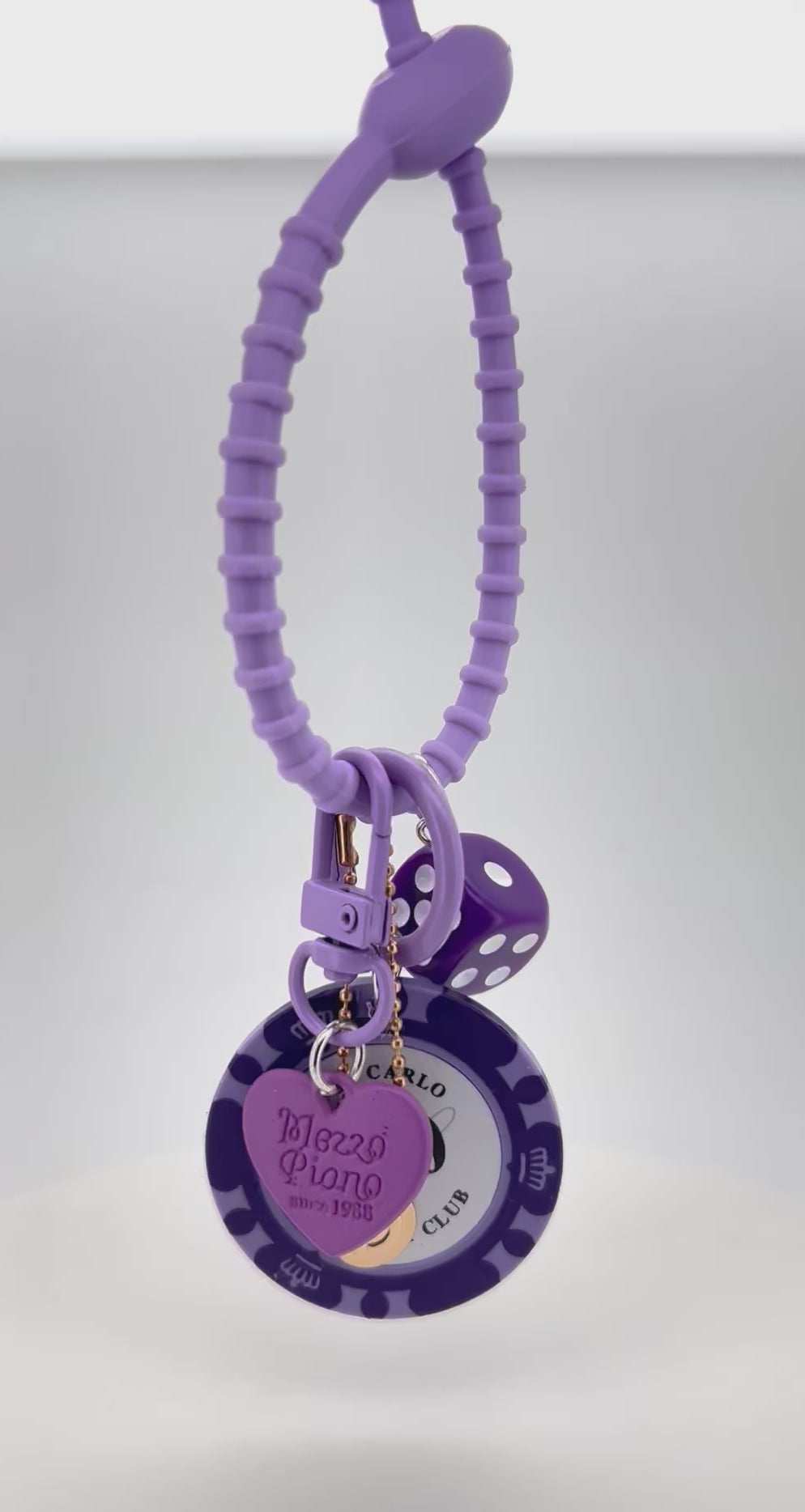 Purple Poker Charm