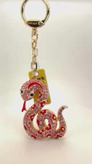 Pink Crystal Snake Charm