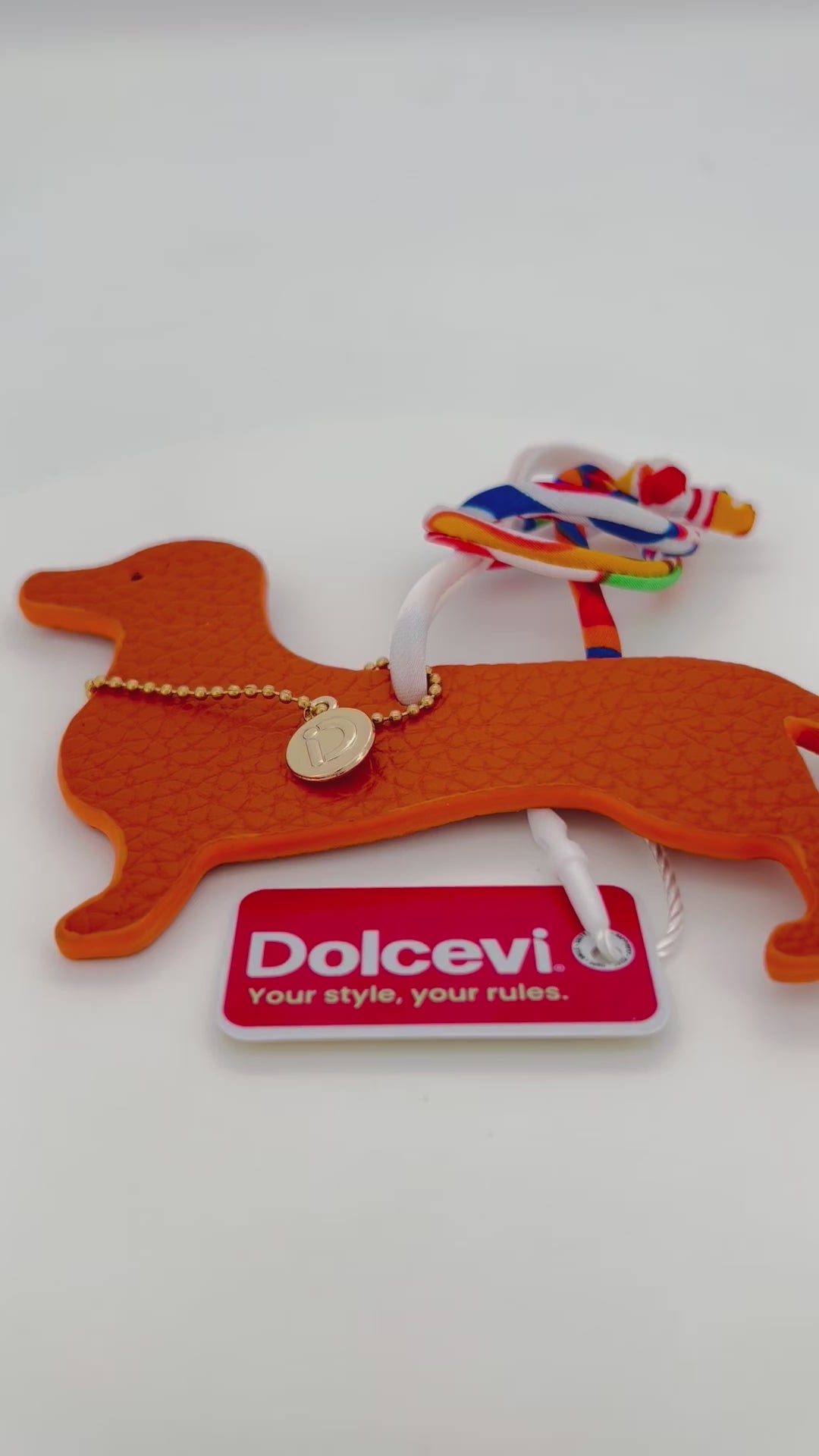 Orange Dachshund Charm