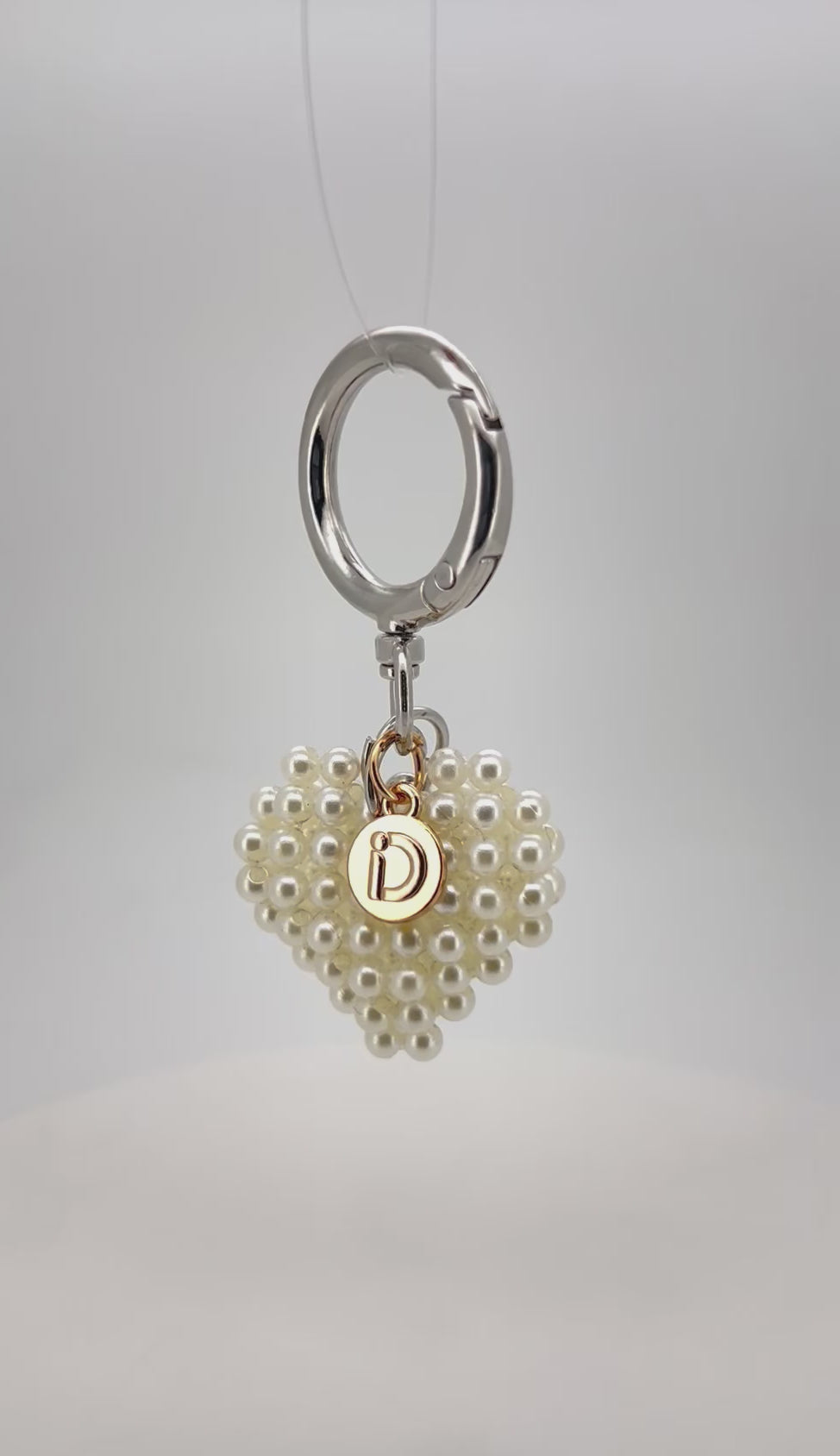 Pearl Heart Charm