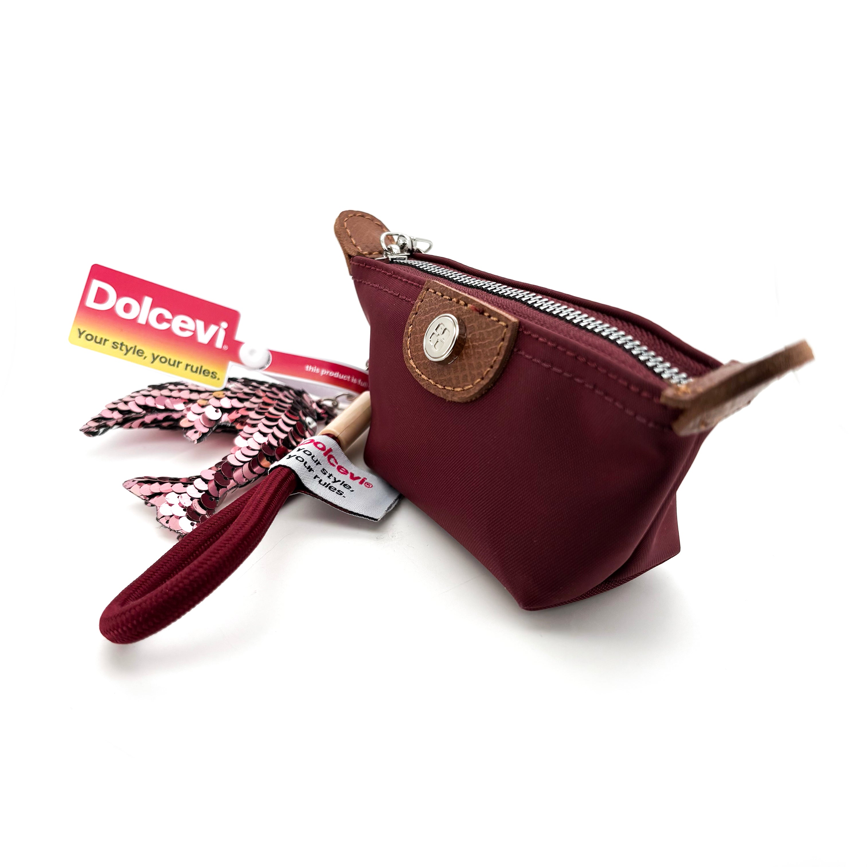 Sequin Dolphin Mini Bag Charm