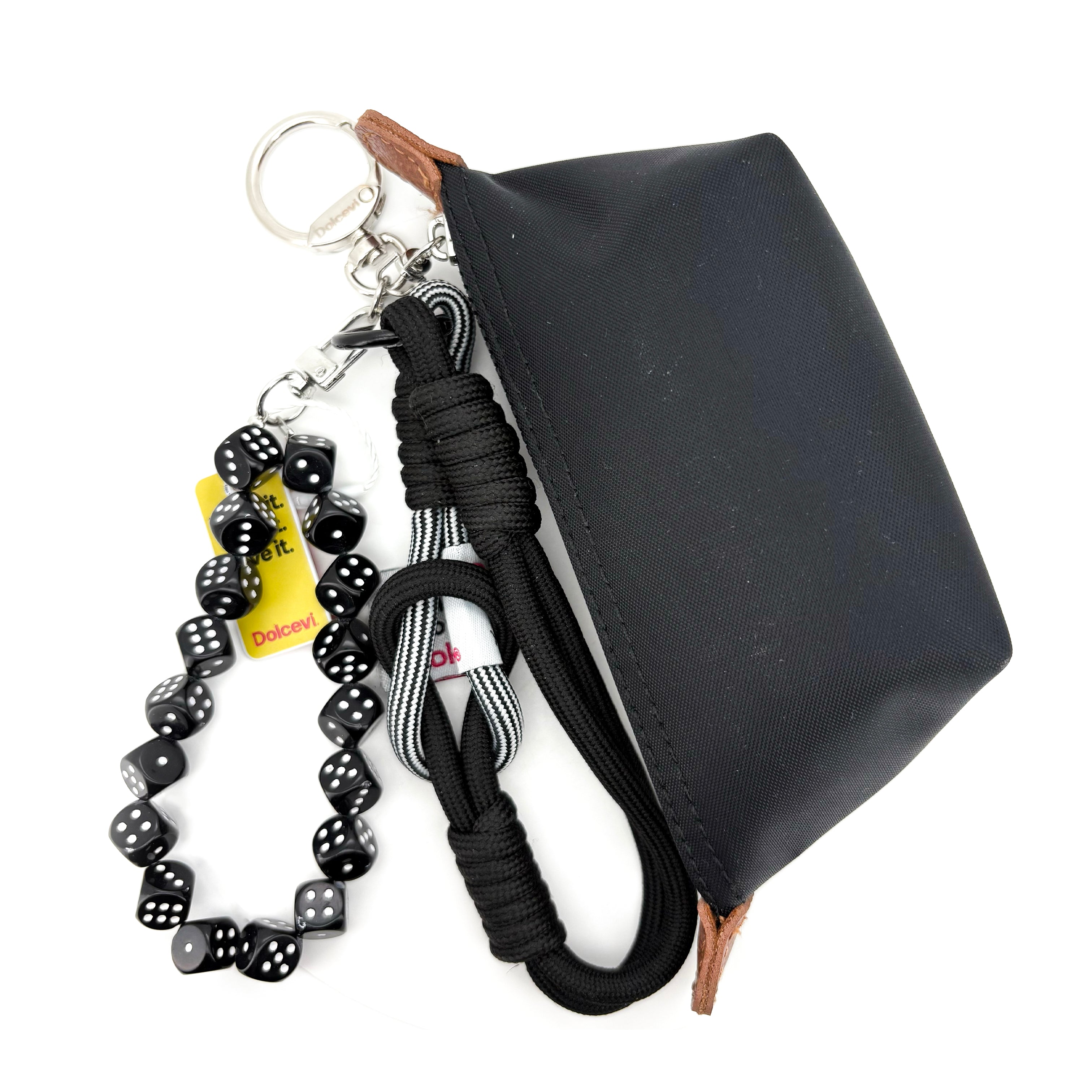 Dice Bead Mini Bag Key Charm