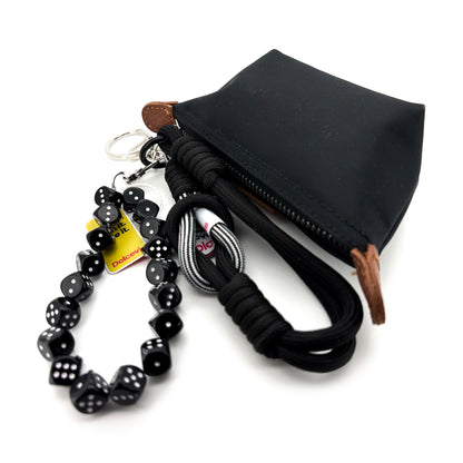 Dice Bead Mini Bag Key Charm