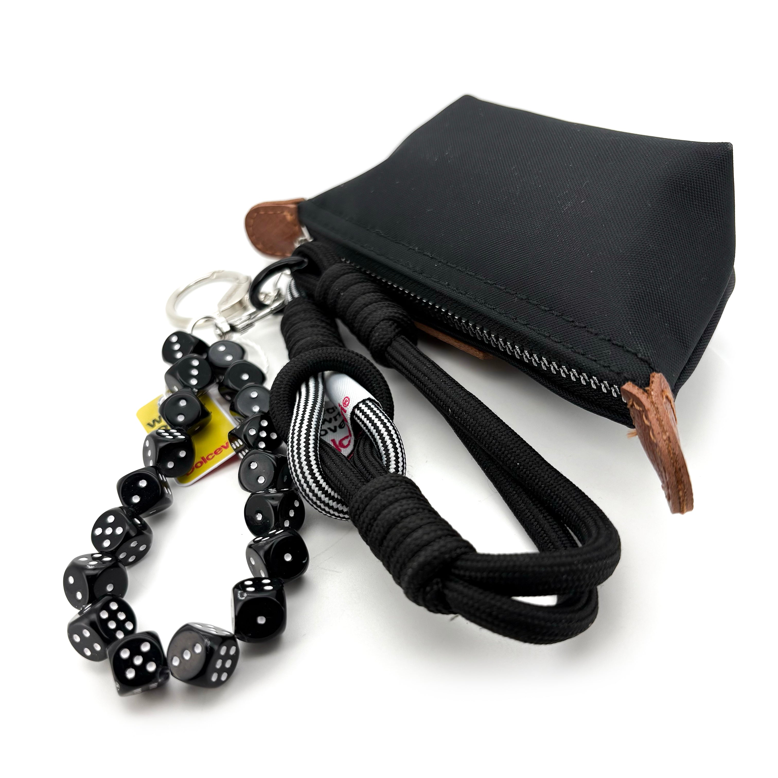 Dice Bead Mini Bag Key Charm