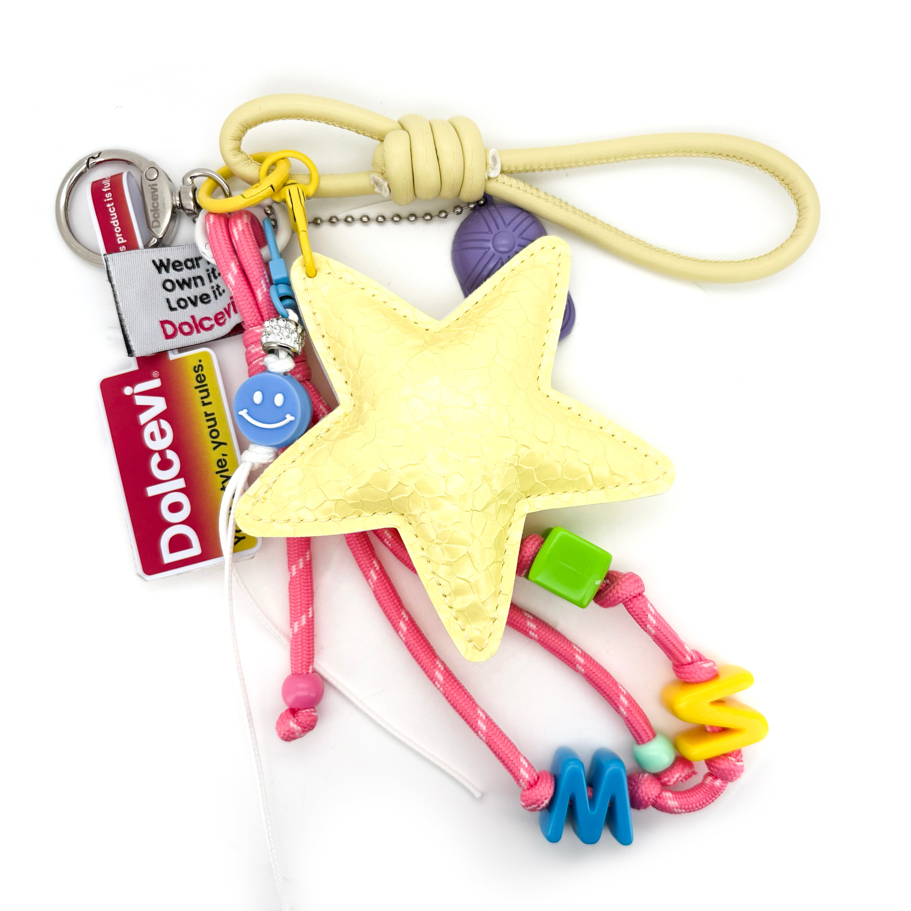Star & Alphabet Bead Key Charm