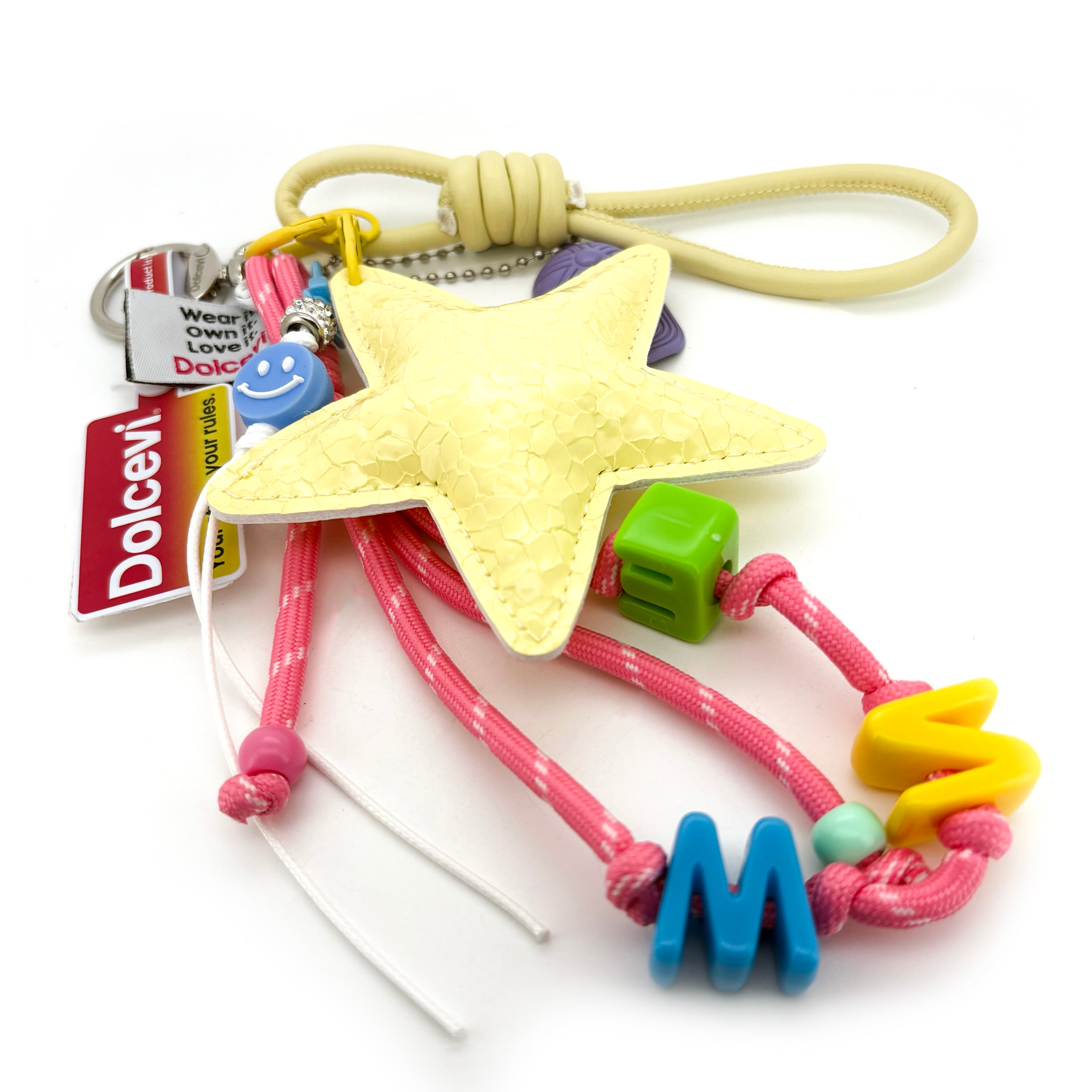Star & Alphabet Bead Key Charm