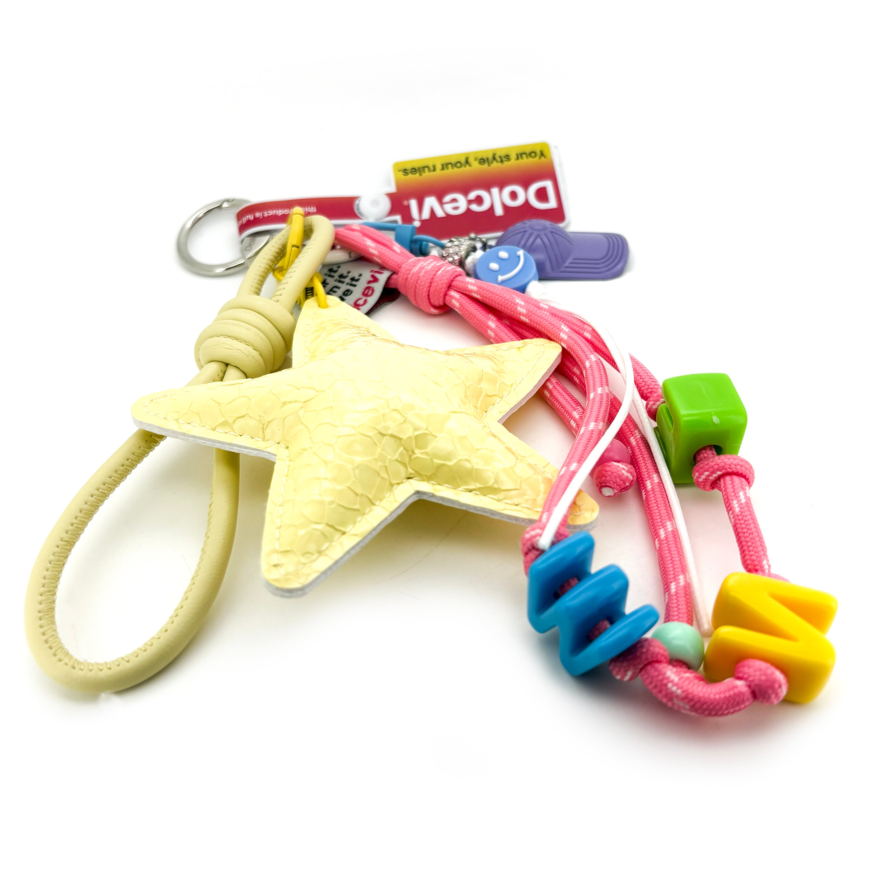 Star & Alphabet Bead Key Charm