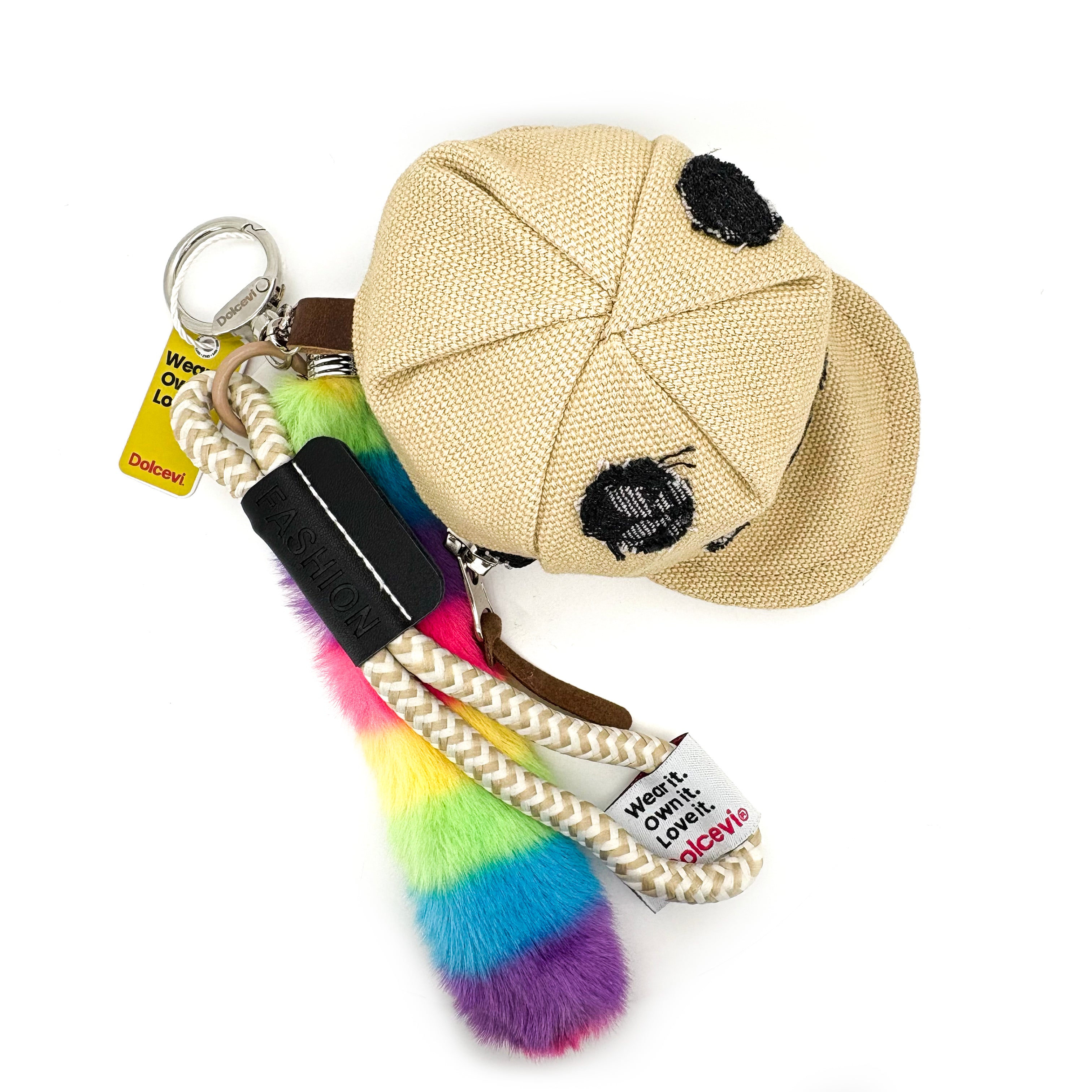 Rainbow Plush Tail & Cap Charm