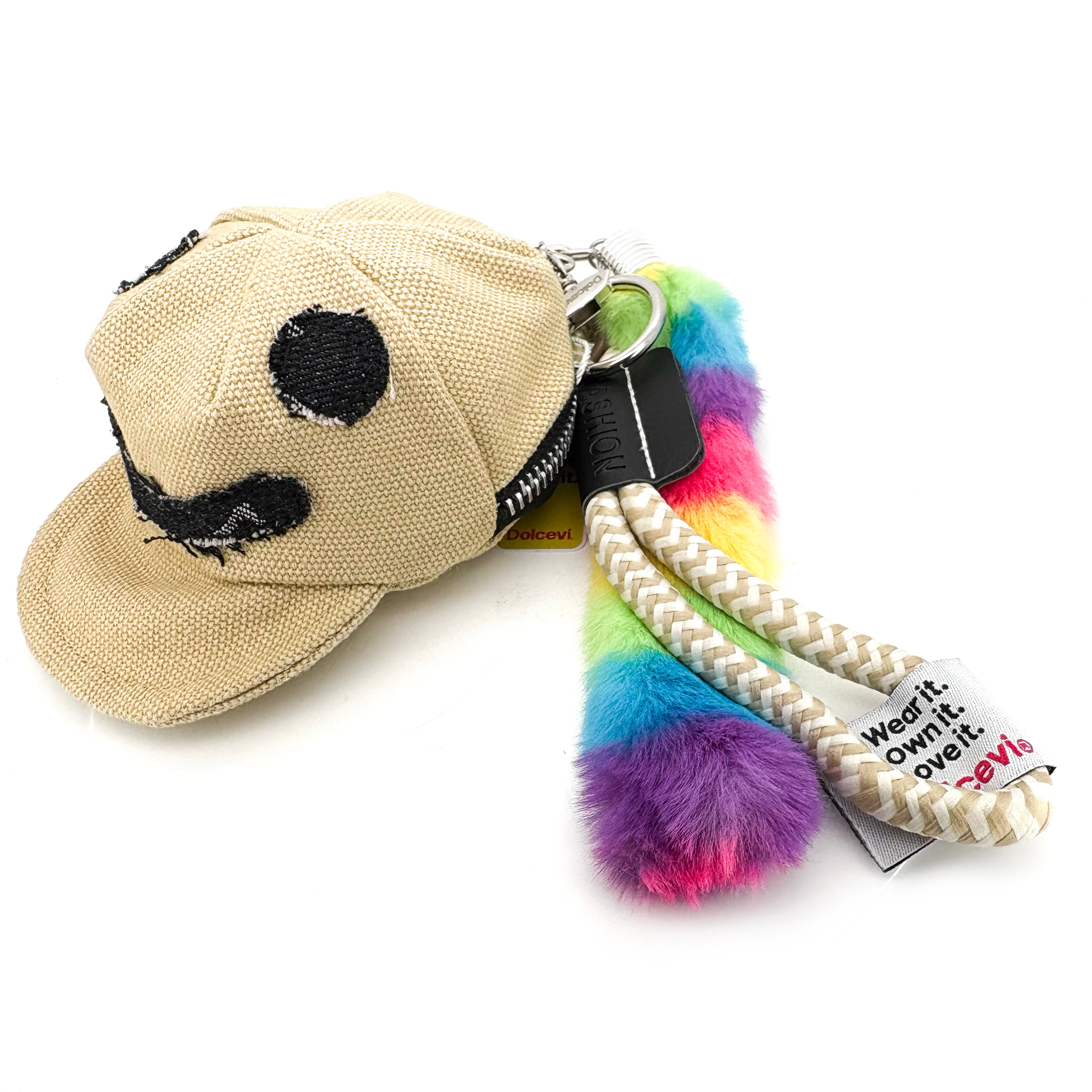 Rainbow Plush Tail & Cap Charm