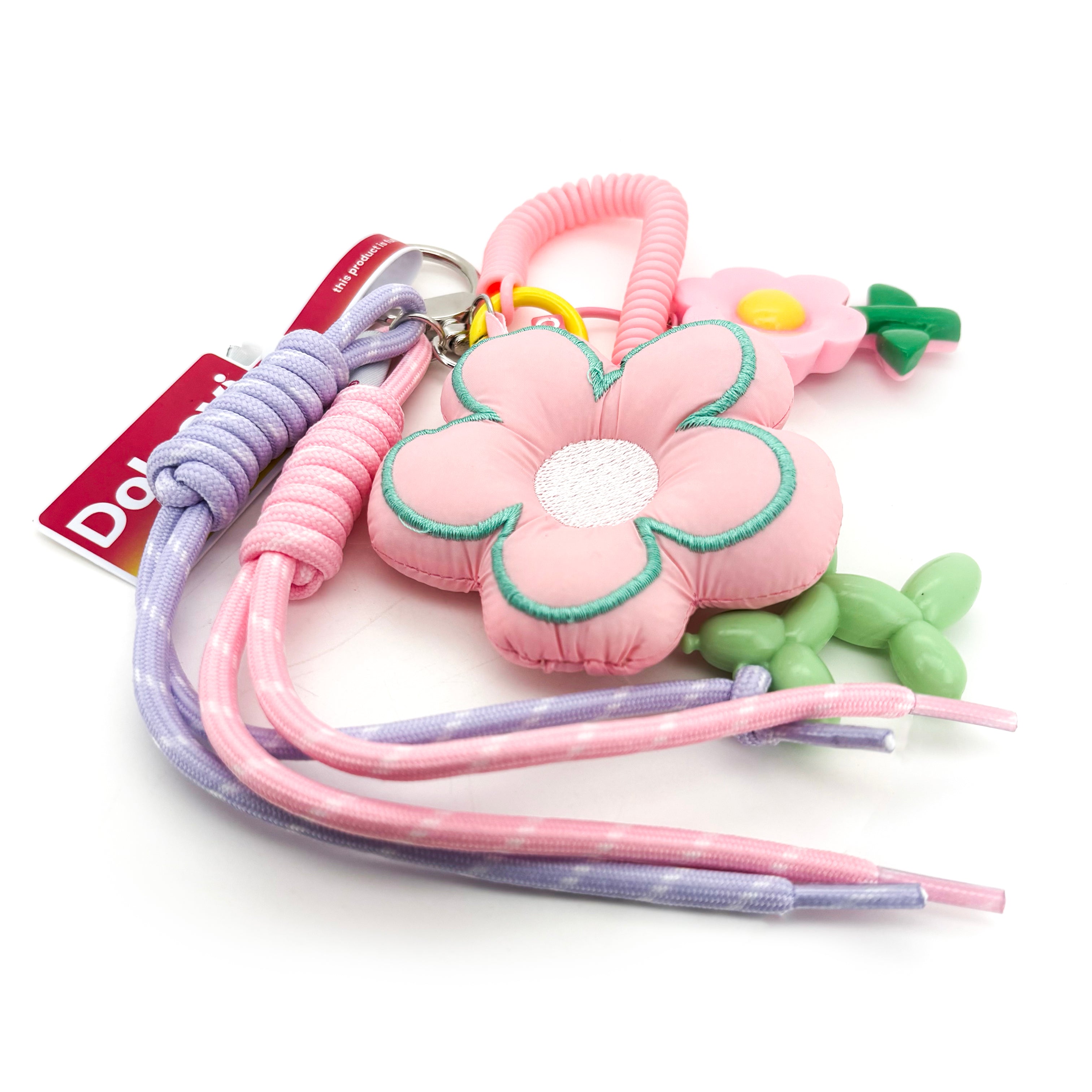Floral Bloom Plush Bag Charm