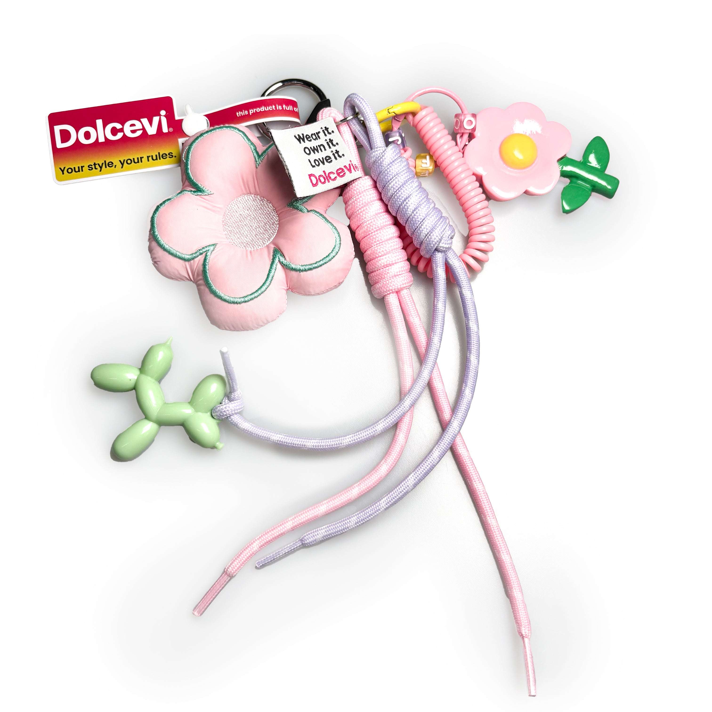 Floral Bloom Plush Bag Charm