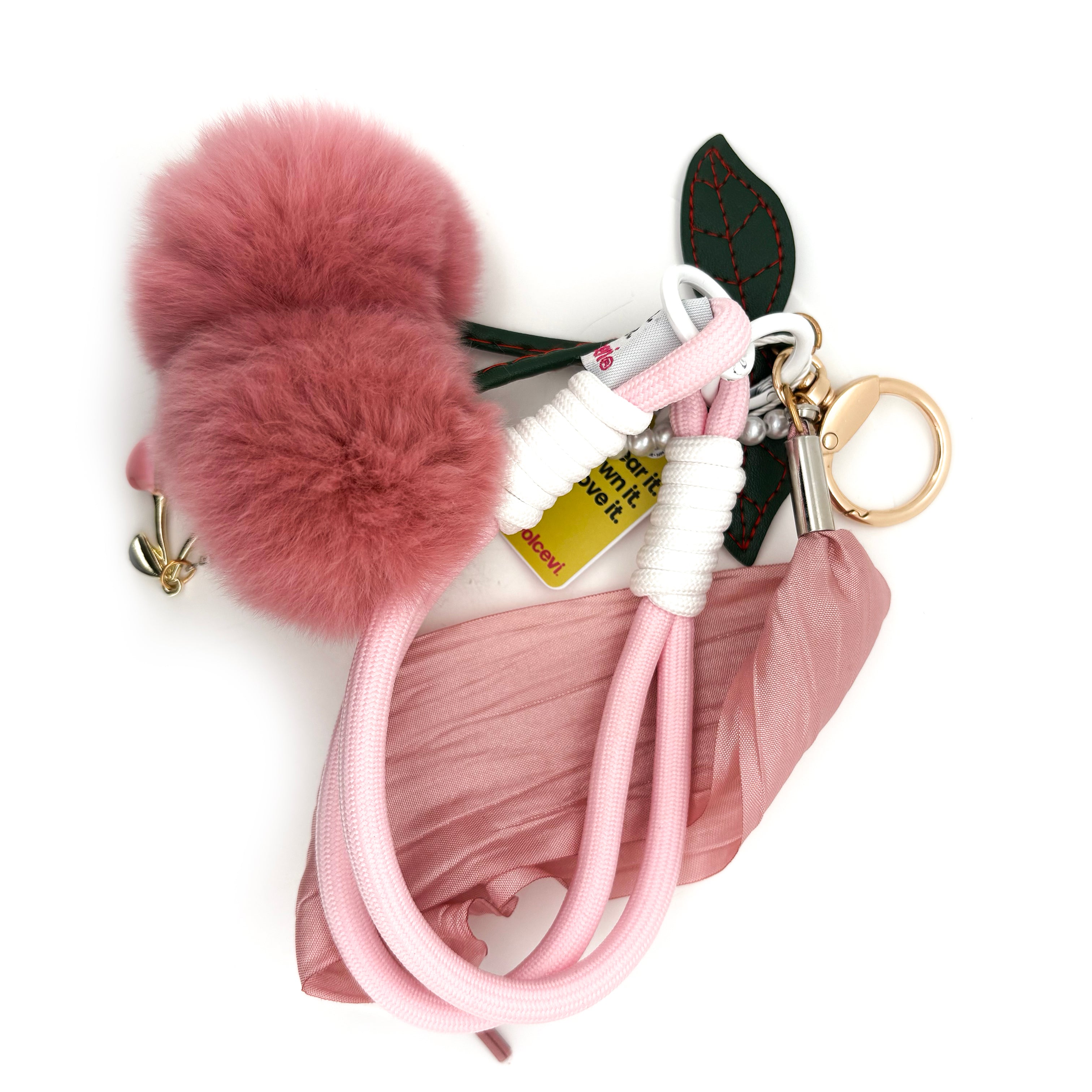 Velvet Cherry Bag Charm