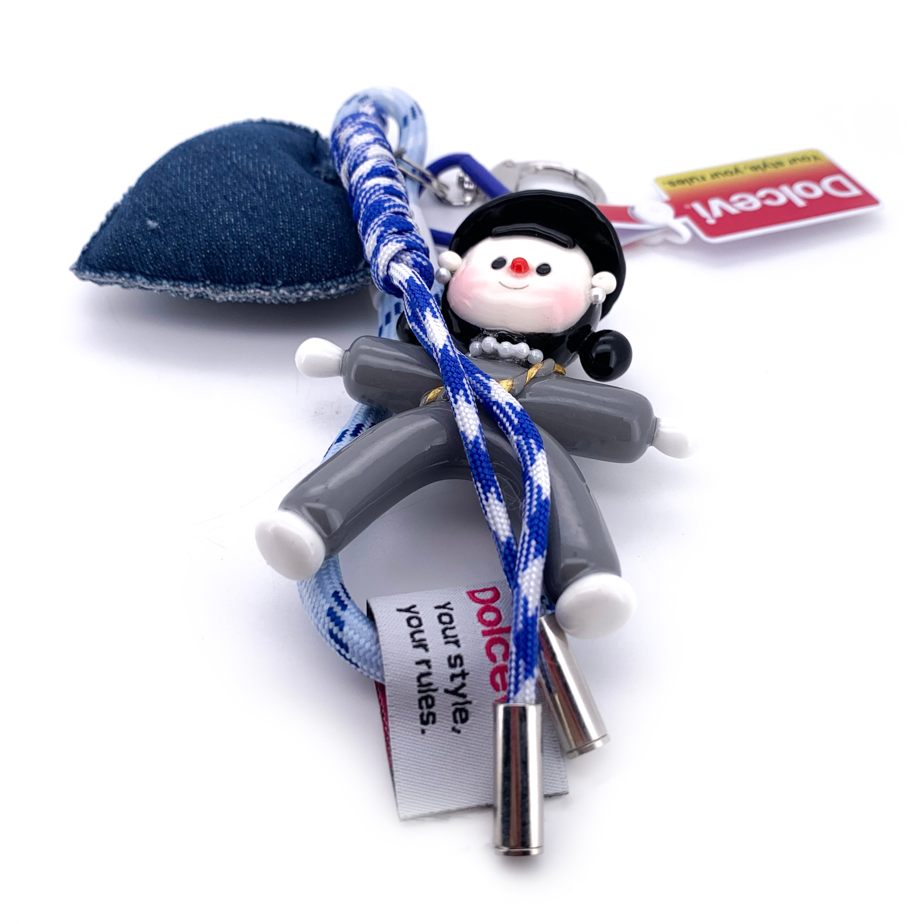 Denim Heart & Dancing Doll Charm