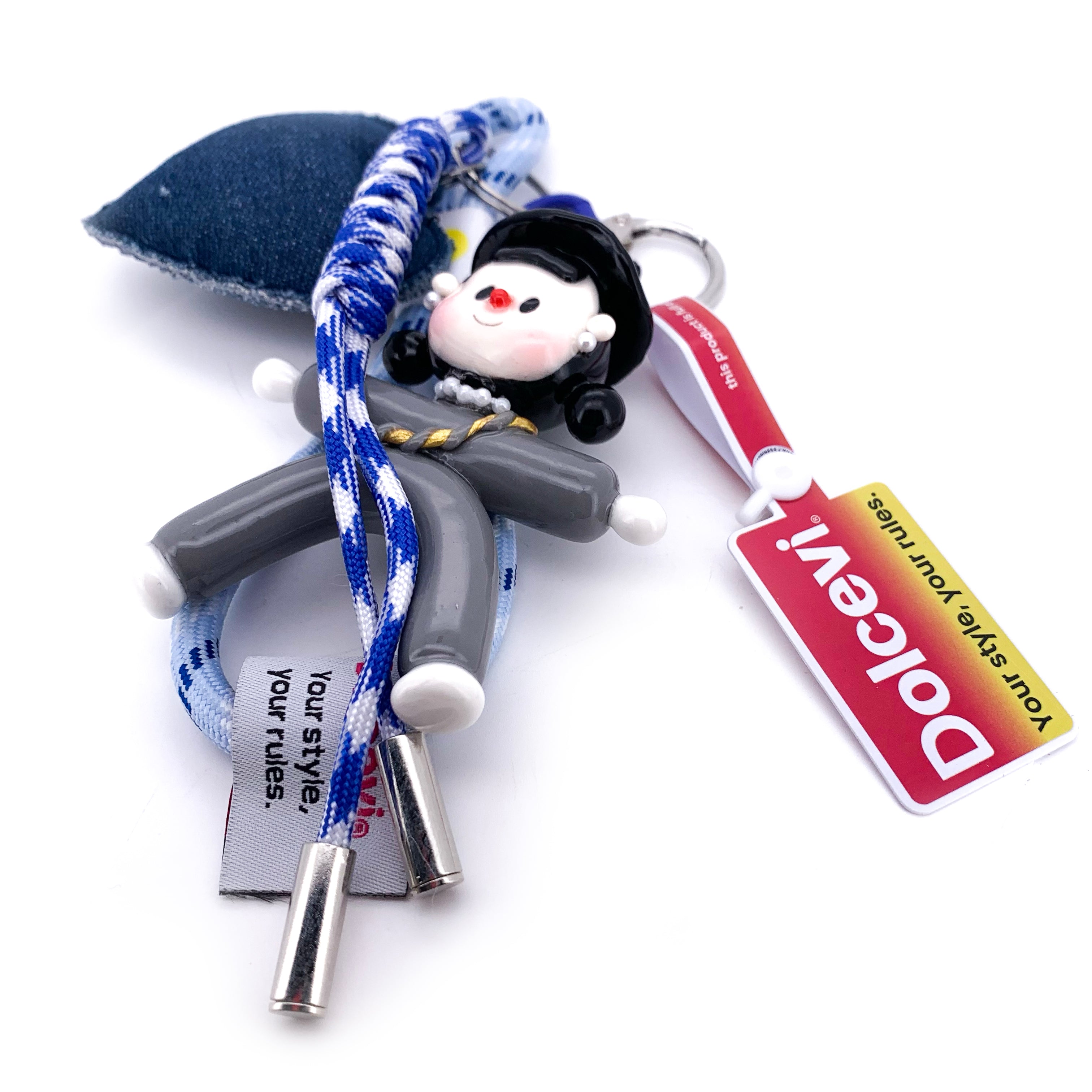 Denim Heart & Dancing Doll Charm