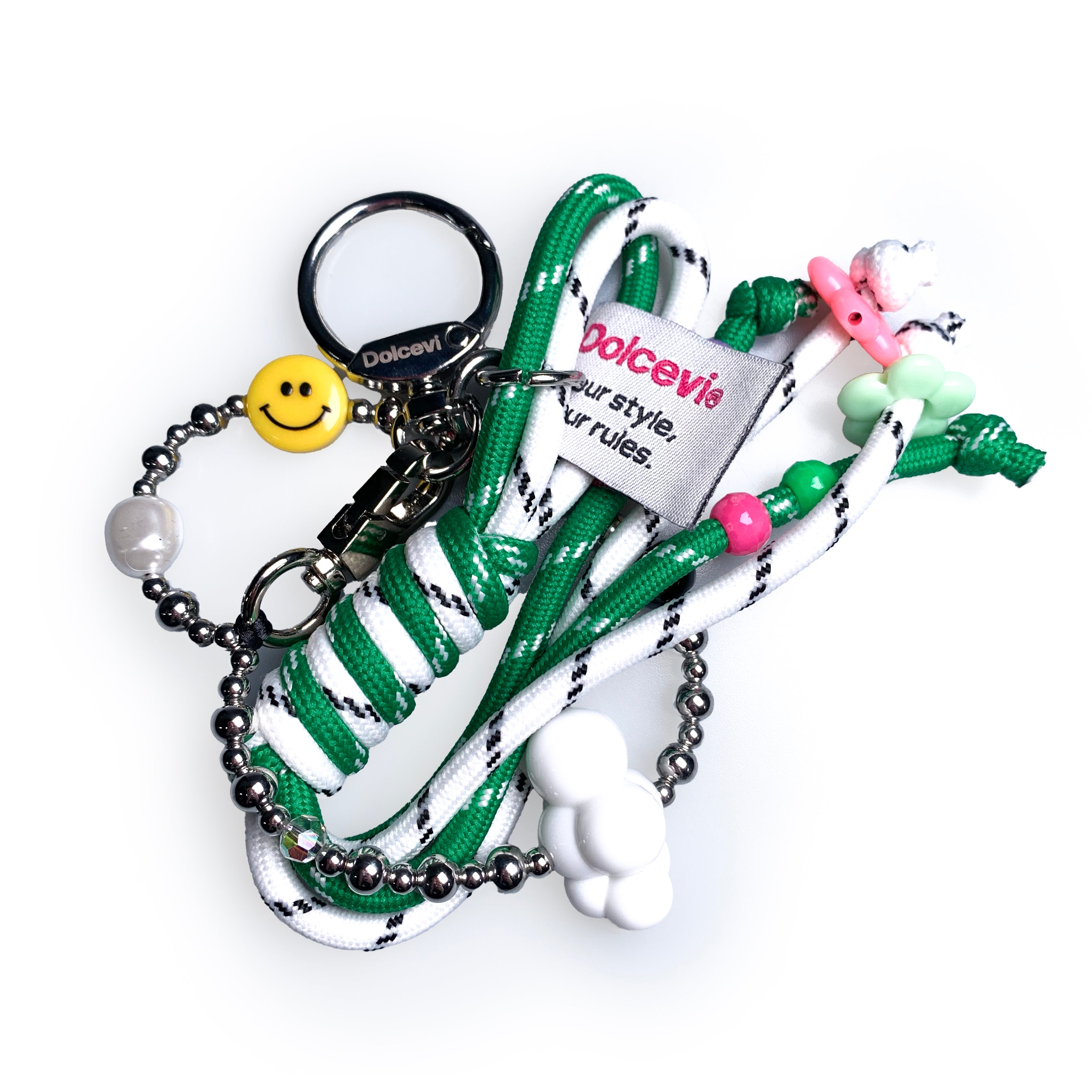 Playful Rope & Bead Key Charm