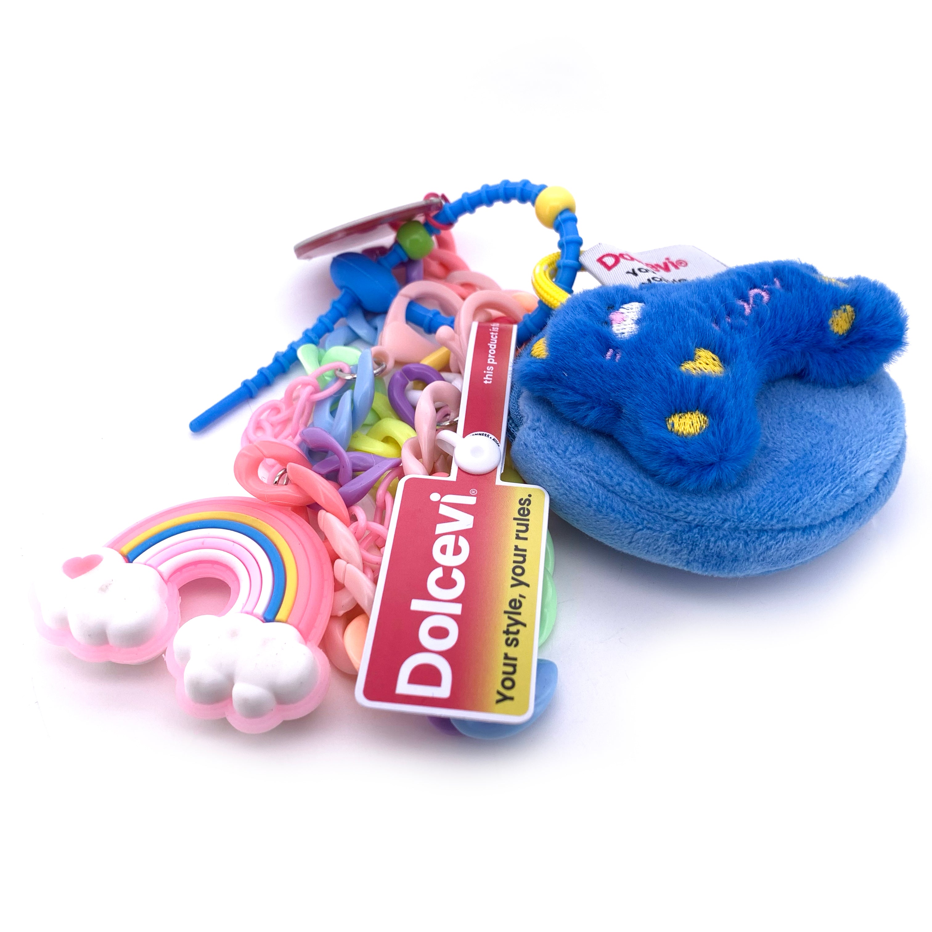 Rainbow Cloud Plush Bag Charm