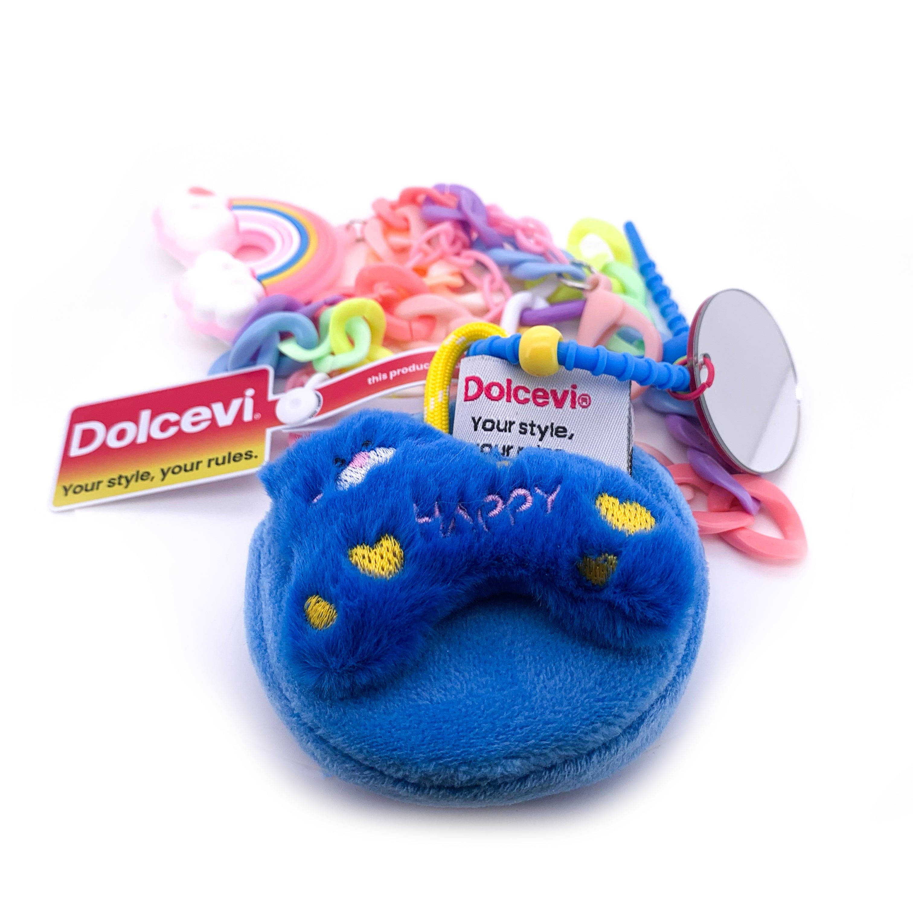 Rainbow Cloud Plush Bag Charm