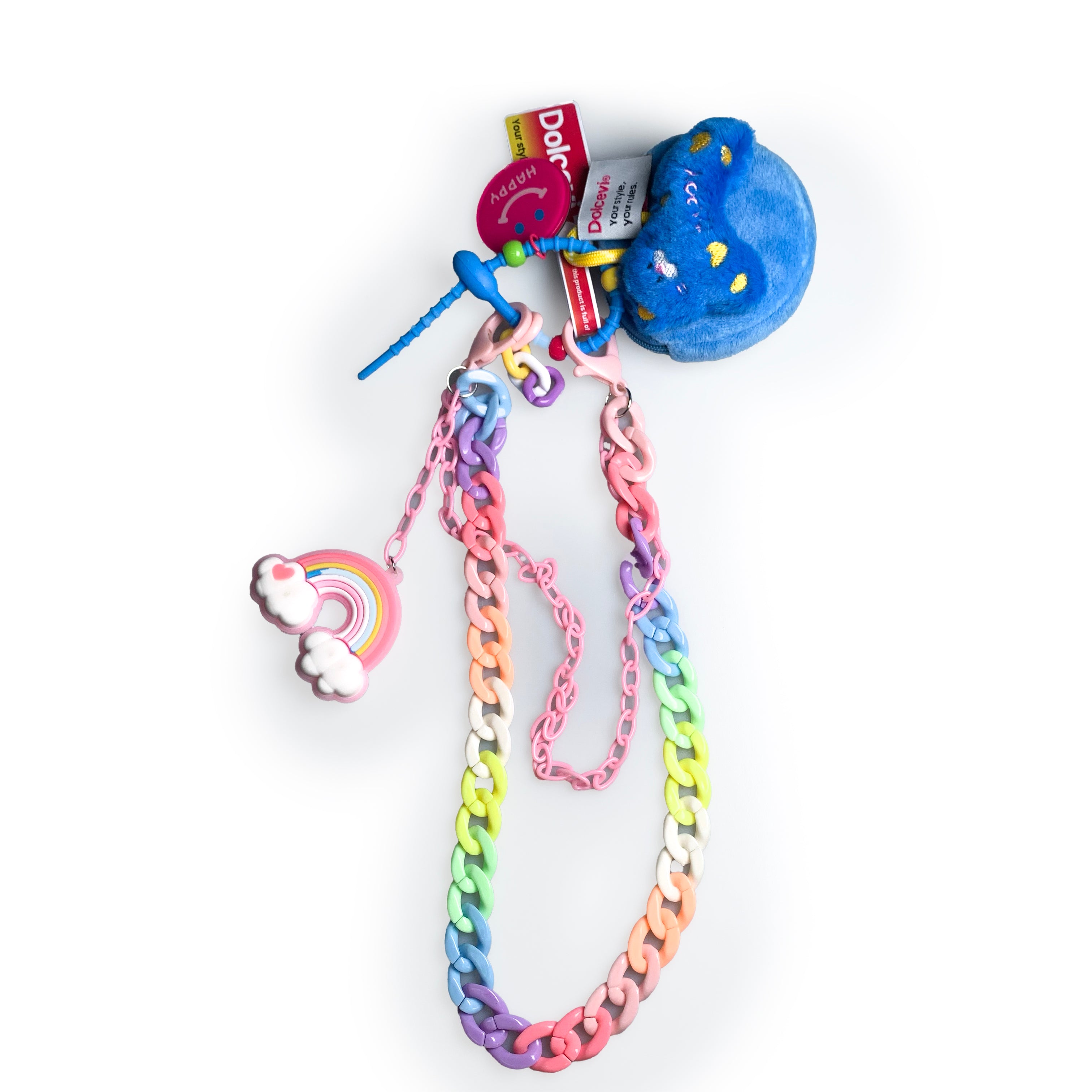Rainbow Cloud Plush Bag Charm