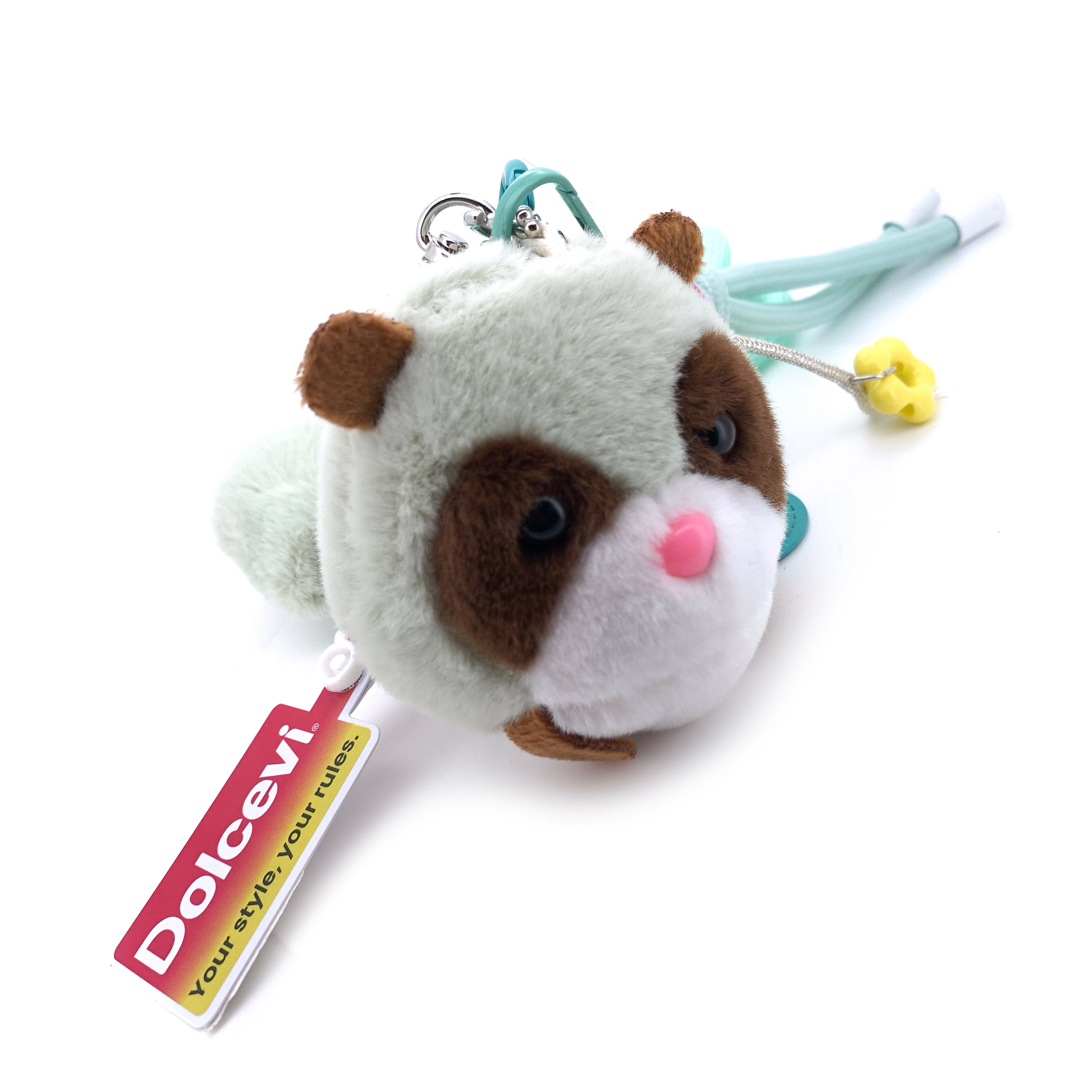Mint Raccoon Plush Bag Charm
