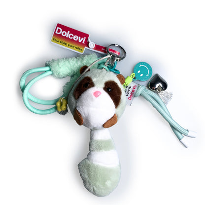 Mint Raccoon Plush Bag Charm
