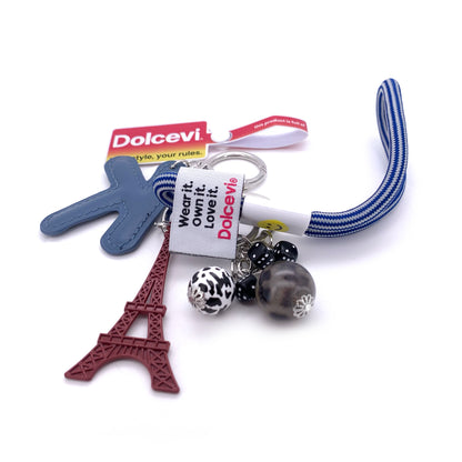 Eiffel Charm & Dice Loop Key Holder