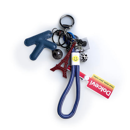 Eiffel Charm & Dice Loop Key Holder