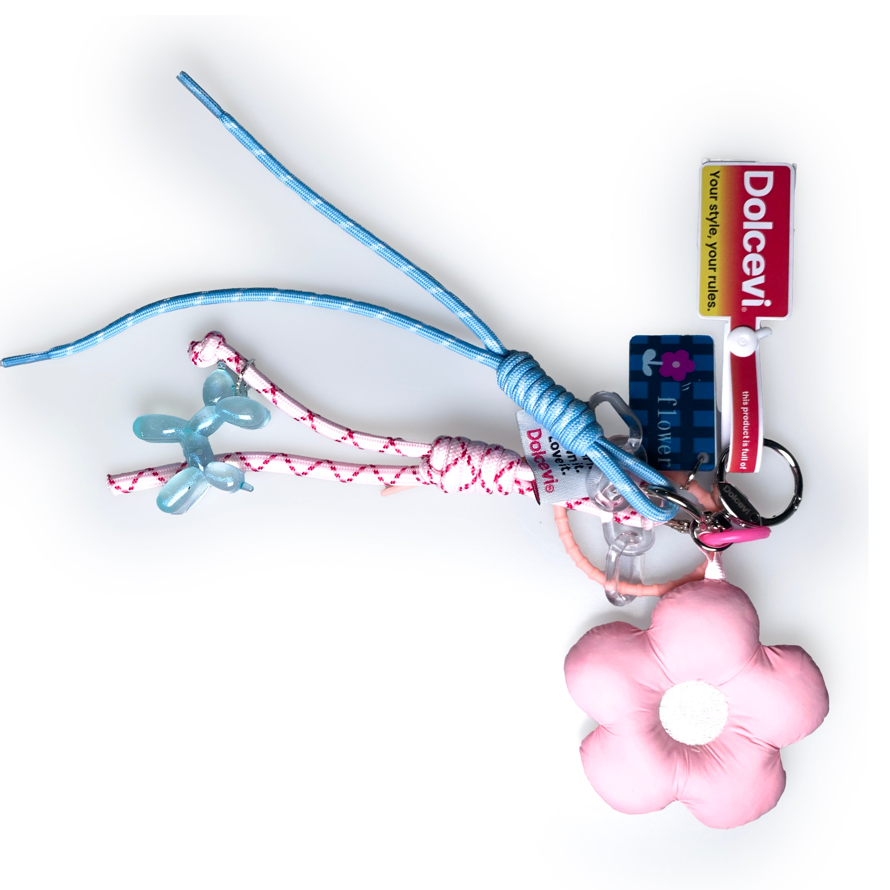 Pink Flower Mix Bag Charm