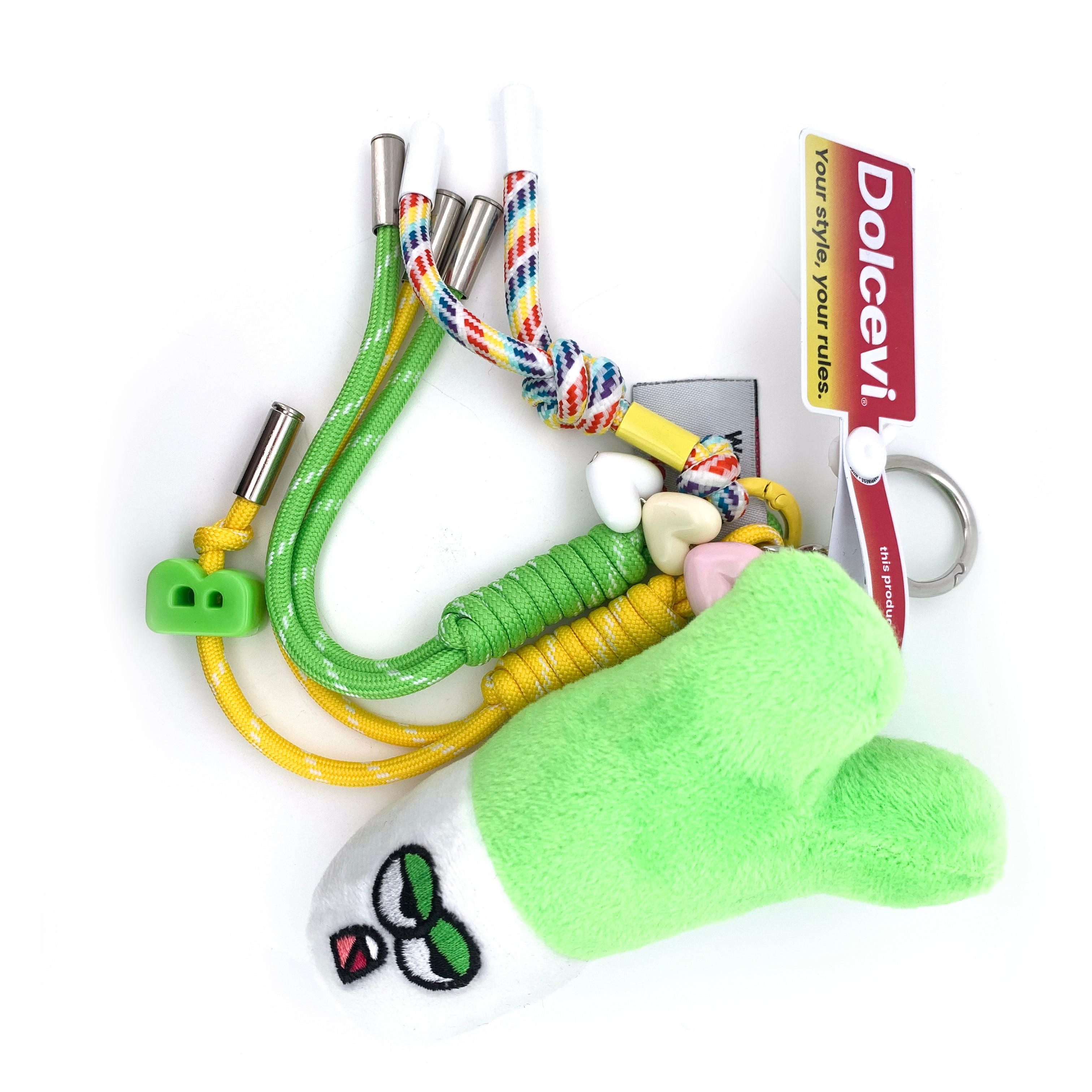 Green Bunny Plush Bag Charm