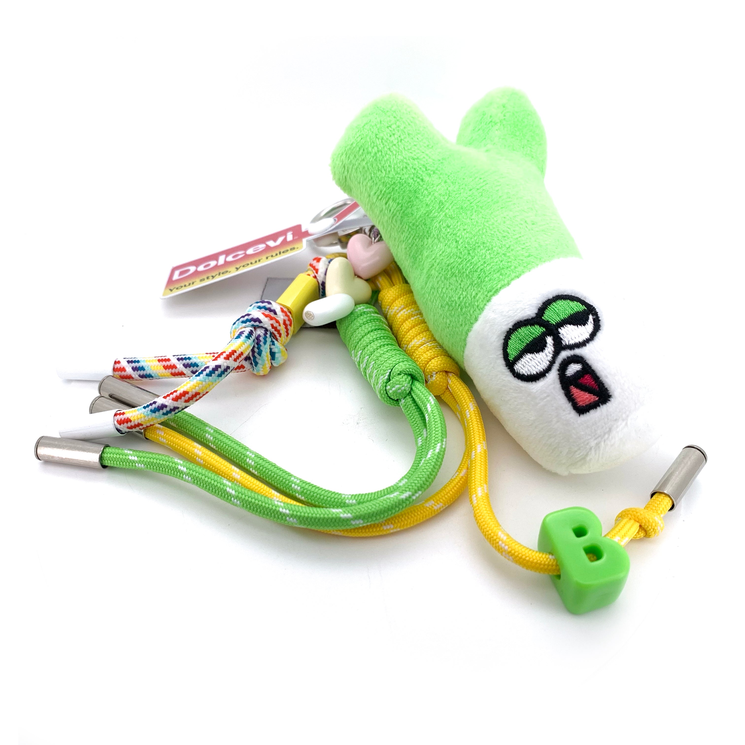 Green Bunny Plush Bag Charm